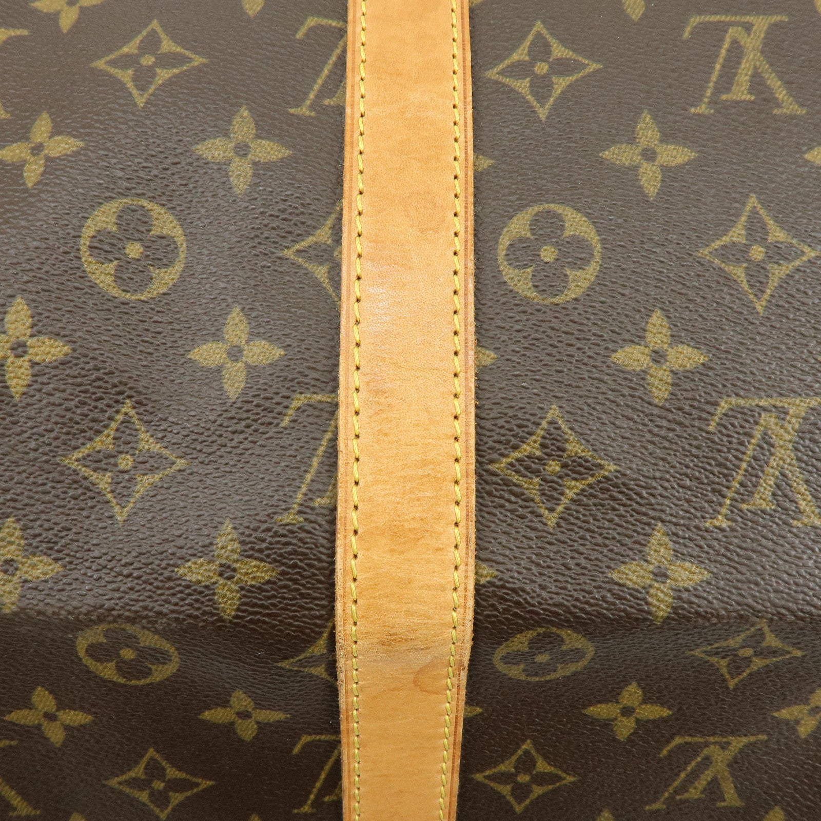 Louis Vuitton Monogram Keep All Bandouliere 55 Boston Bag Brown M41414