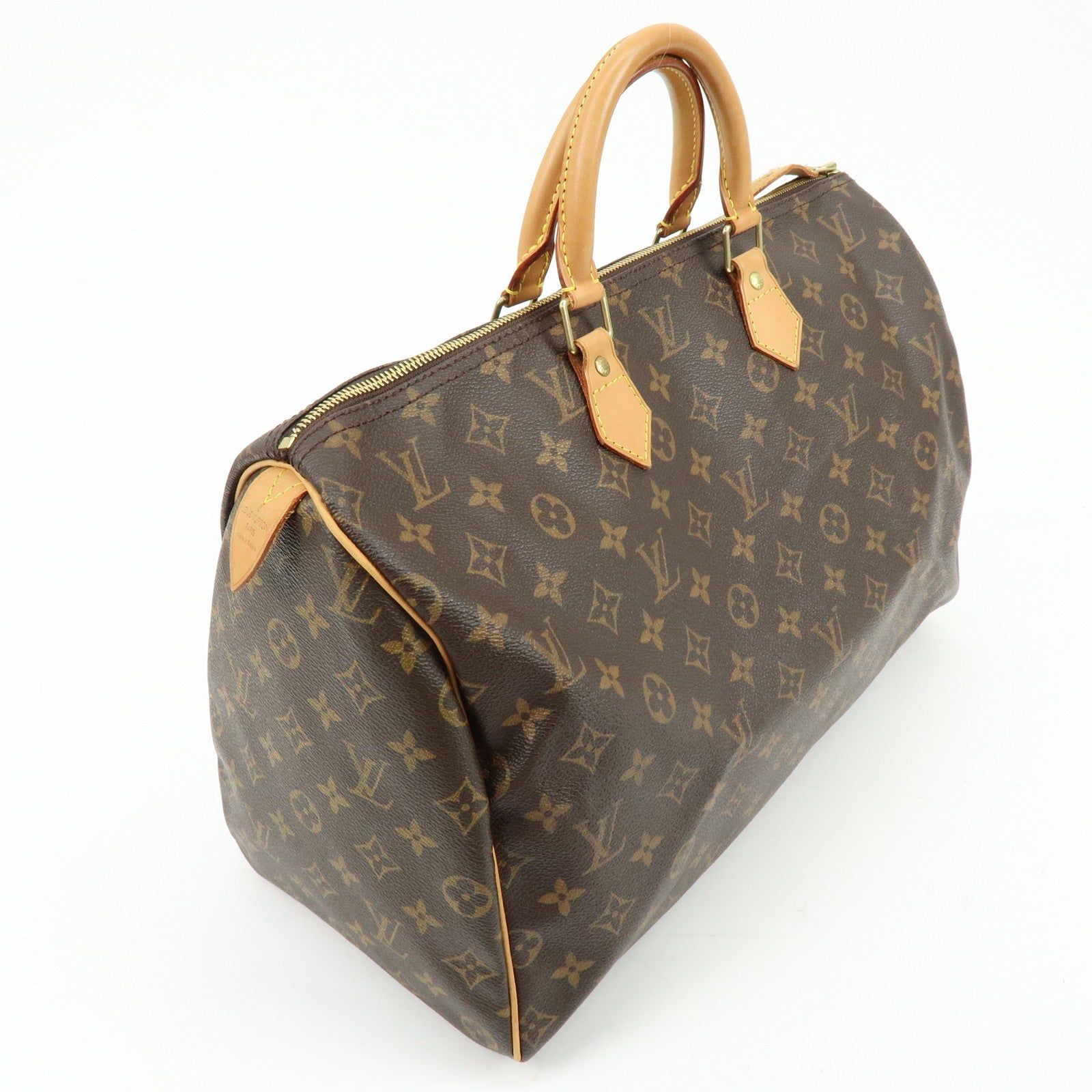 Louis Vuitton Monogram Speedy 40 Hand Bag Boston Bag Brown M41522