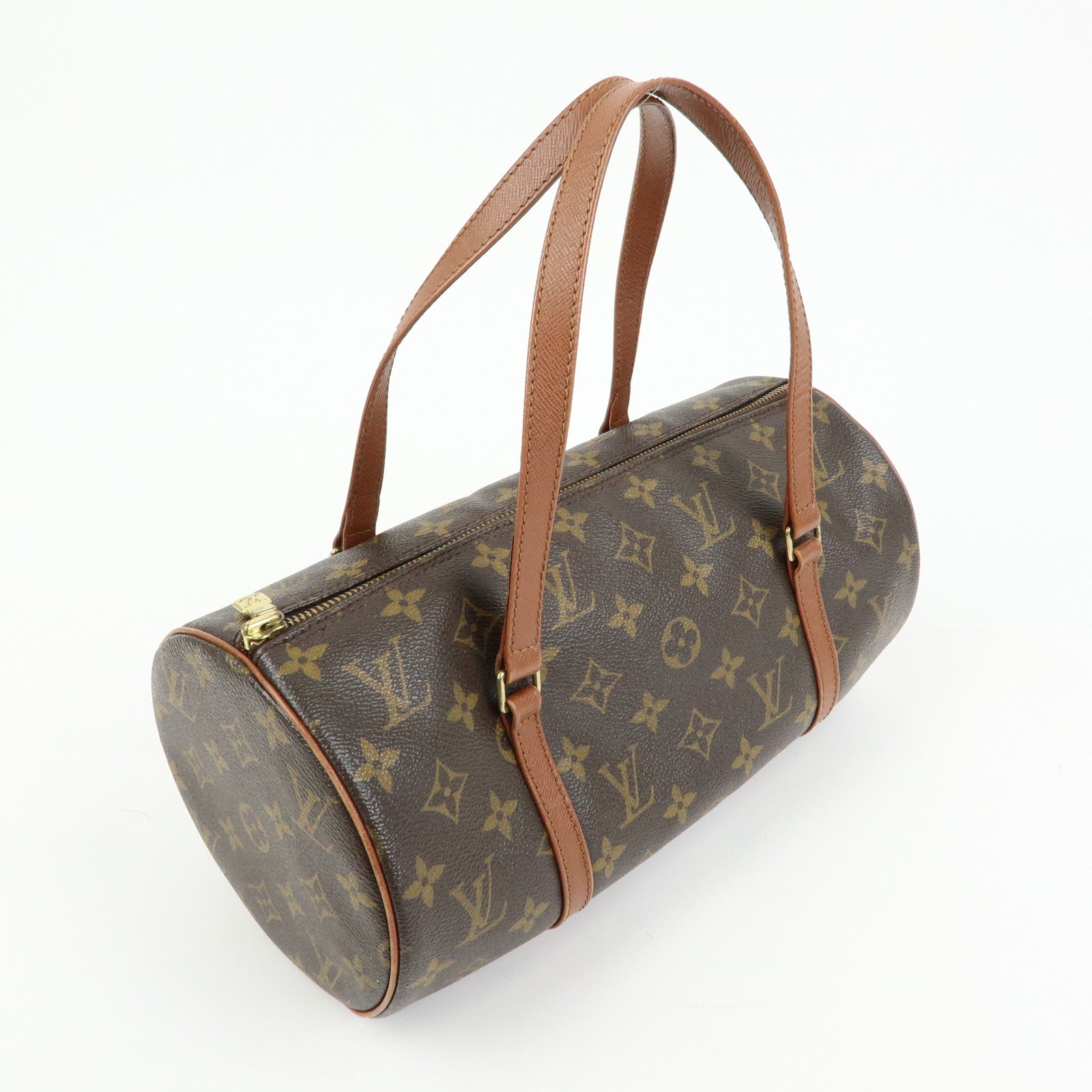 Louis Vuitton Monogram Papillon 30 Hand Bag Brown Old Style M51365