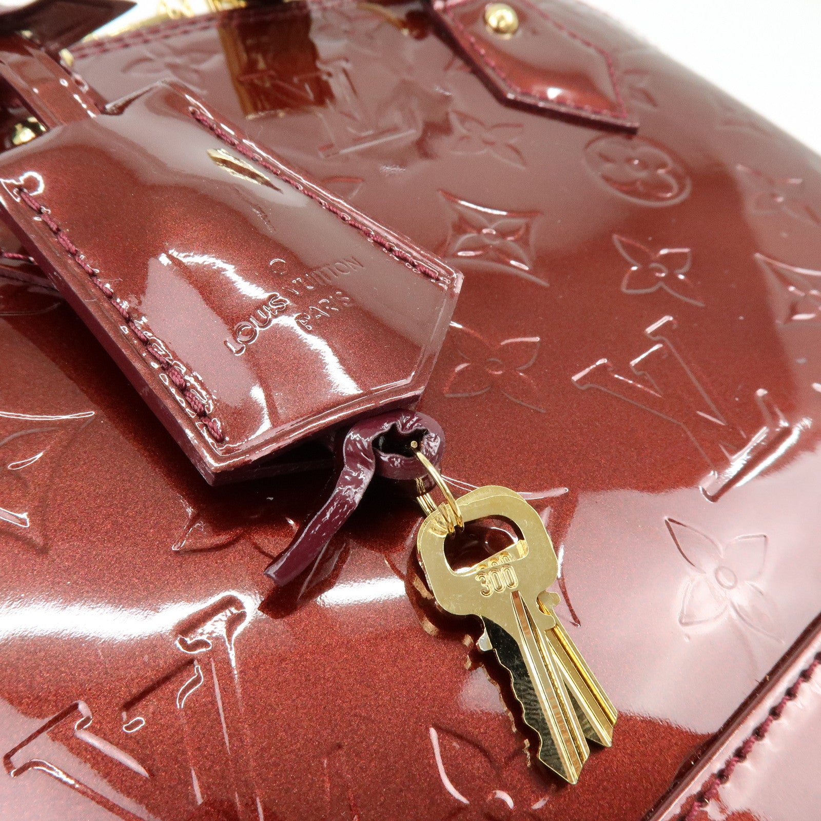 Louis Vuitton Monogram Vernis Alma BB 2Way Bag Rouge Forvist M91676