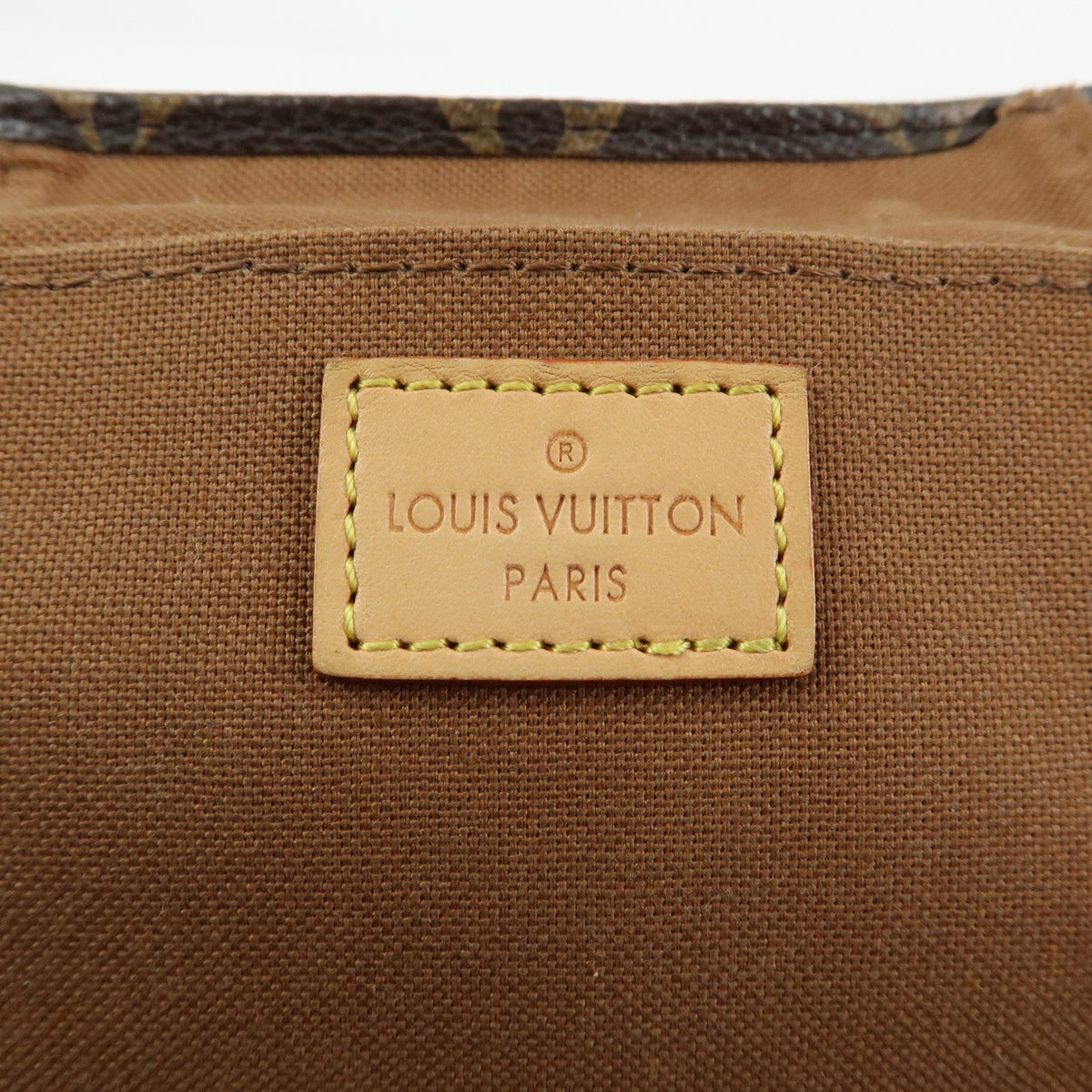 Louis Vuitton Monogram Petit Sac Plat 2Way Shoulder Bag Brown M69442
