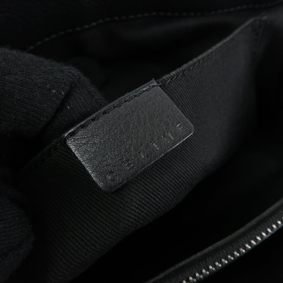 CELINE Leather Boogie Bag Hand Bag Black