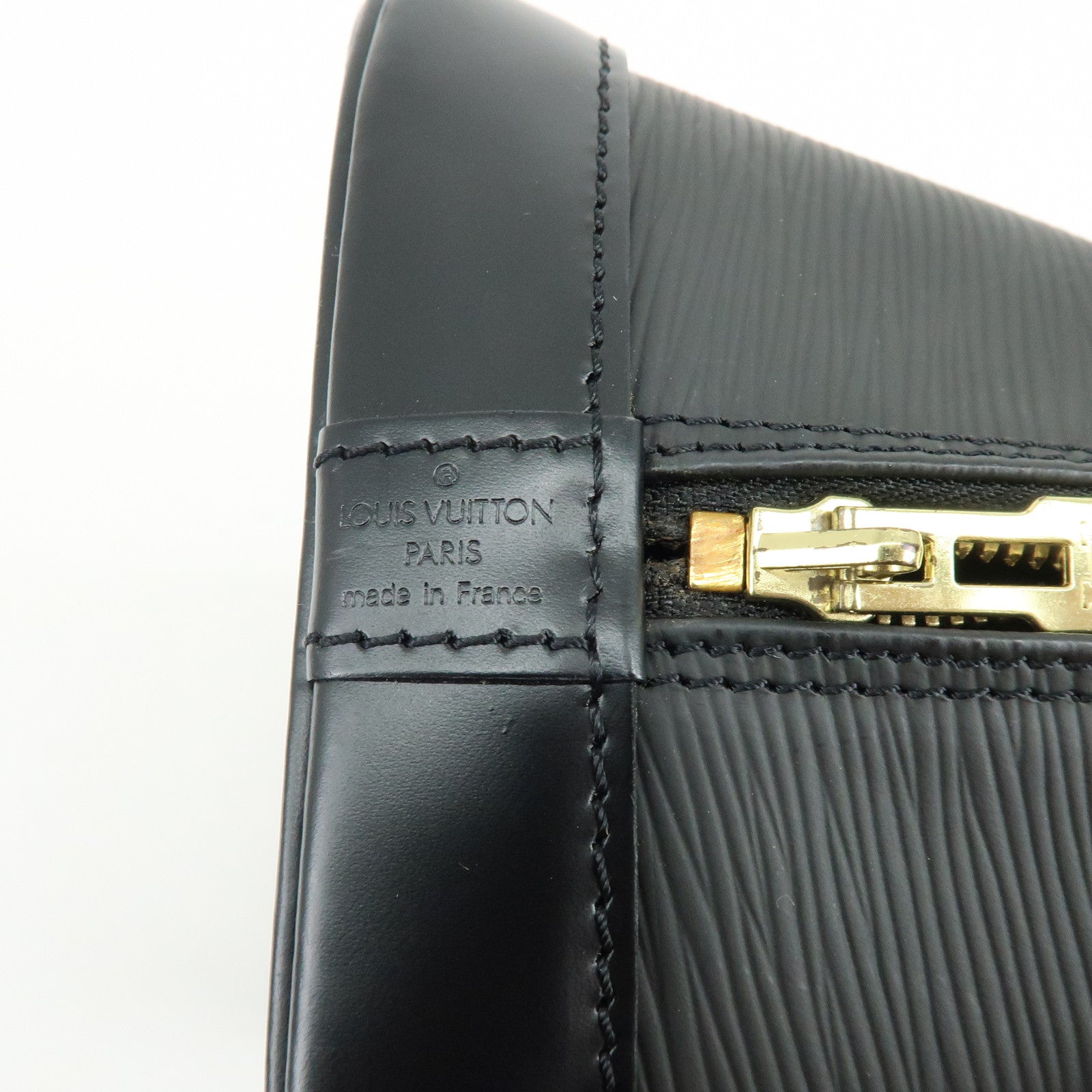 Louis Vuitton Epi Alma PM Leather Hand Bag Noir Black M52142