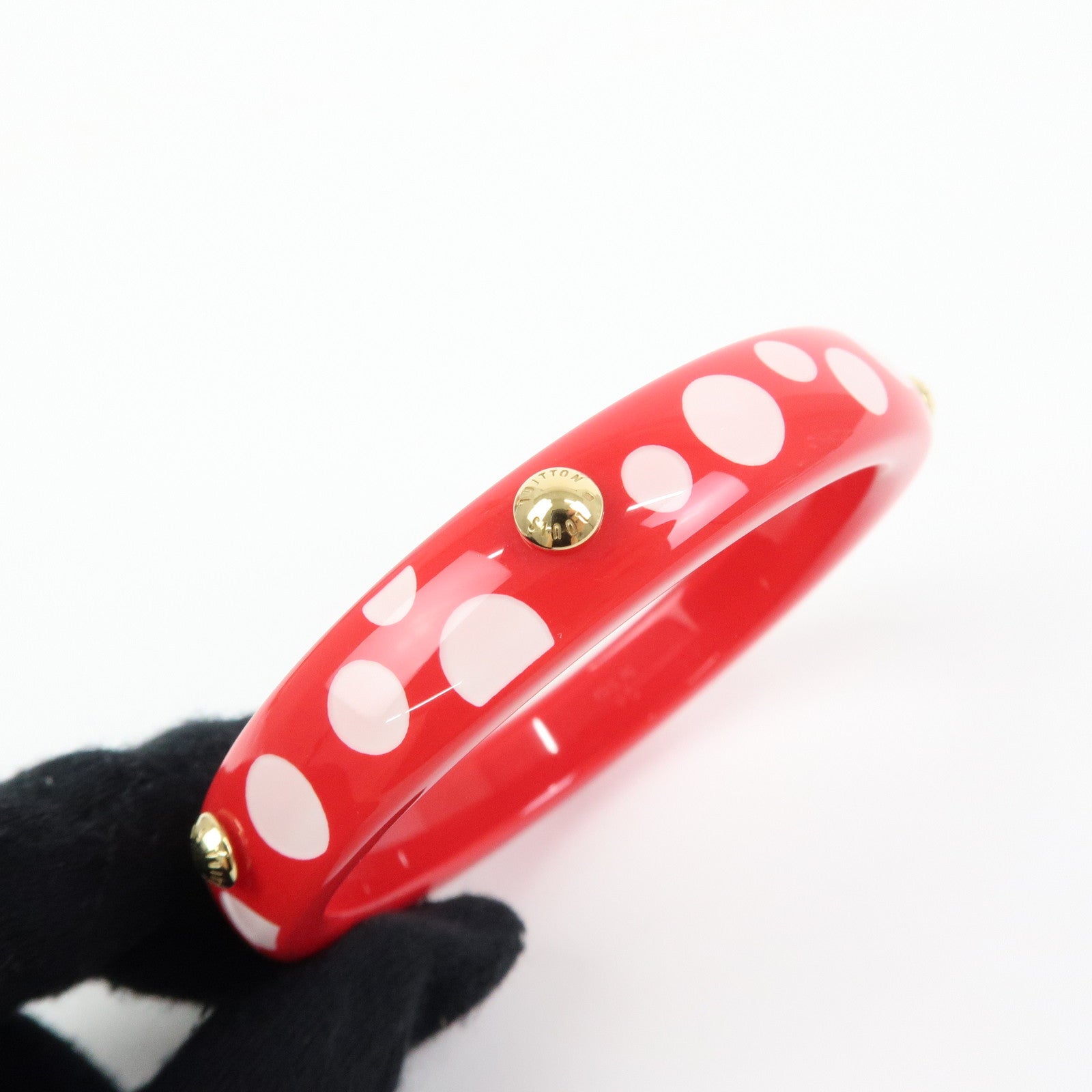 Louis Vuitton X Yayoi Kusama Dots Infinity Bracelet Red White M66684