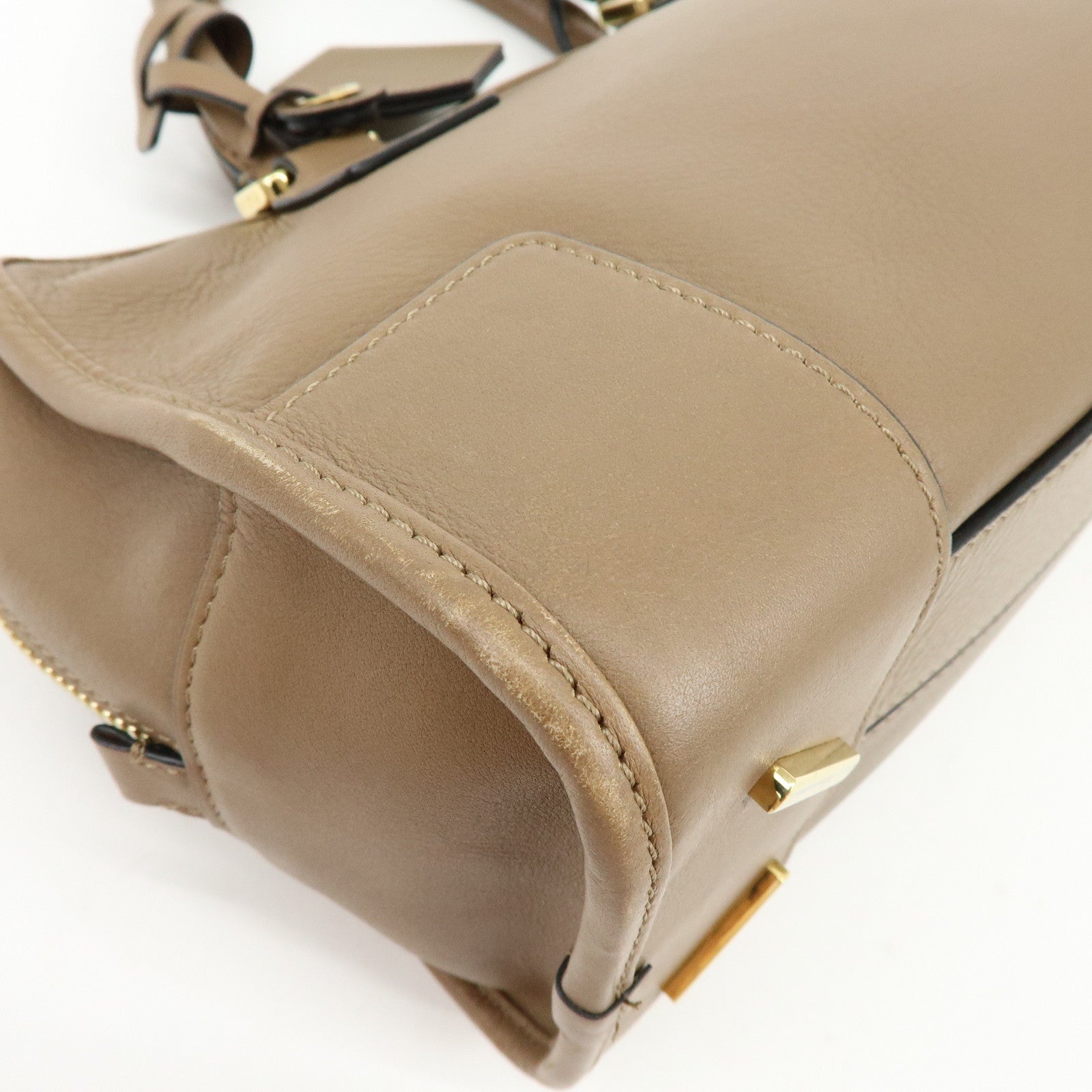 LOEWE Amazona 28 Leather 2Way Bag  Hand Bag Shoulder Bag Mocha