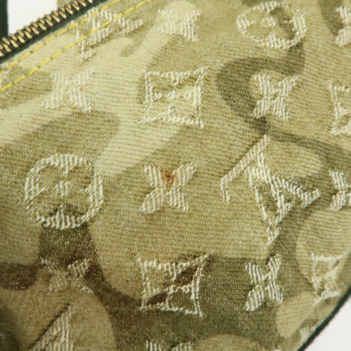 Louis Vuitton Monogramouflage Lys Denim Leather Boston Bag Green M95771