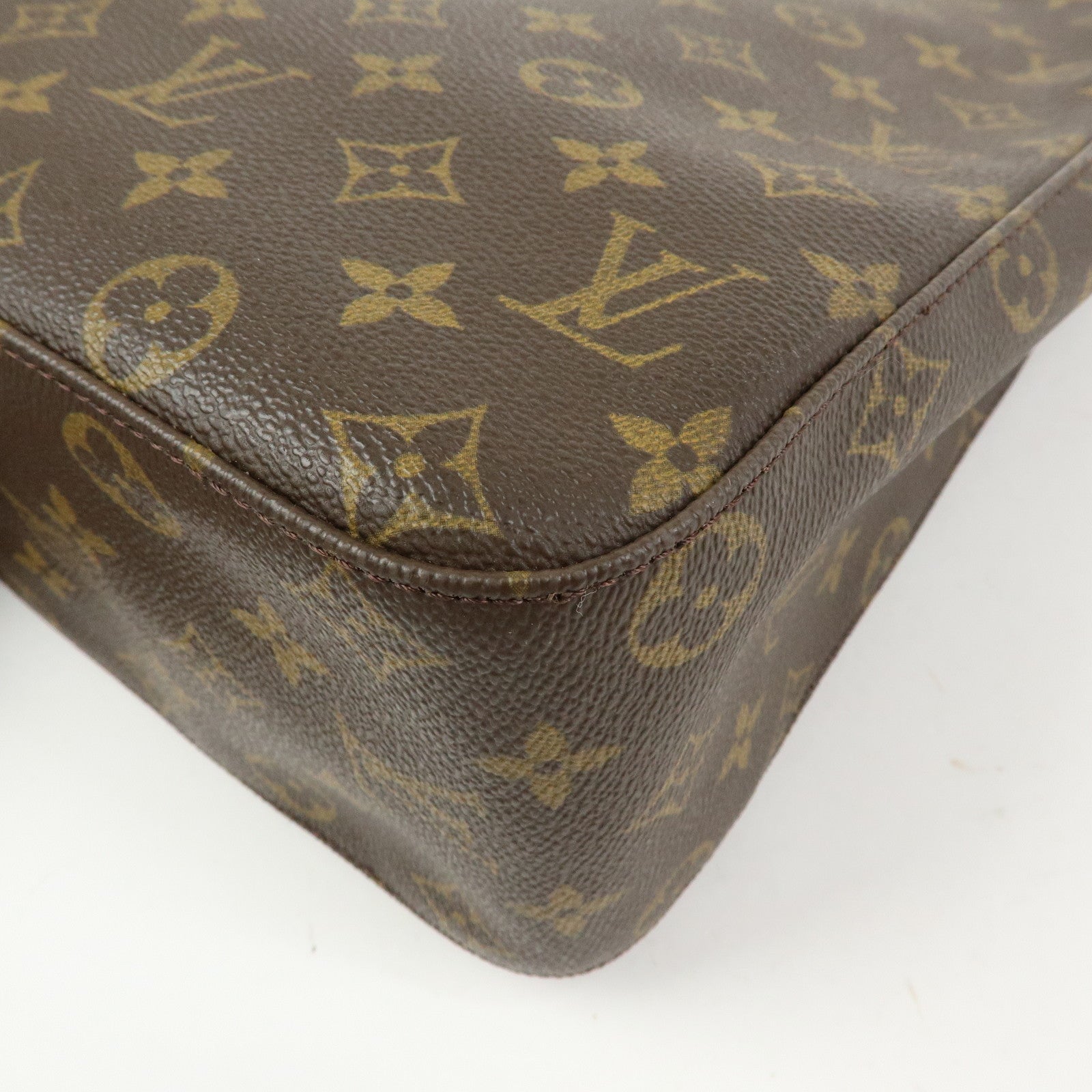 Louis Vuitton Monogram Looping GM Canvas Shoulder Bag Brown M51145