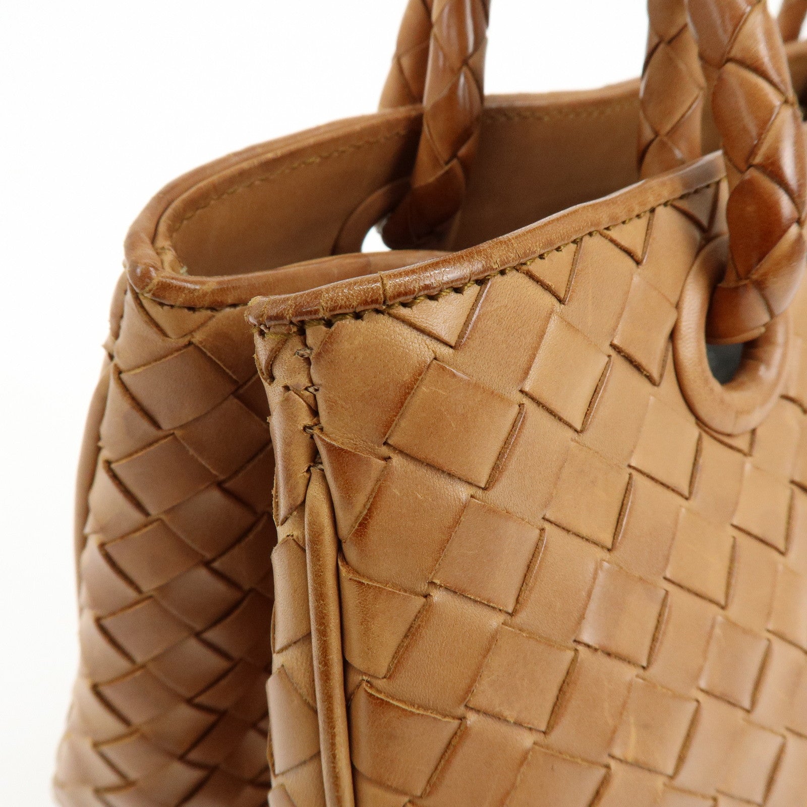 BOTTEGA VENETA Intrecciato Leather Tote Bag Brown 10691006161NAT