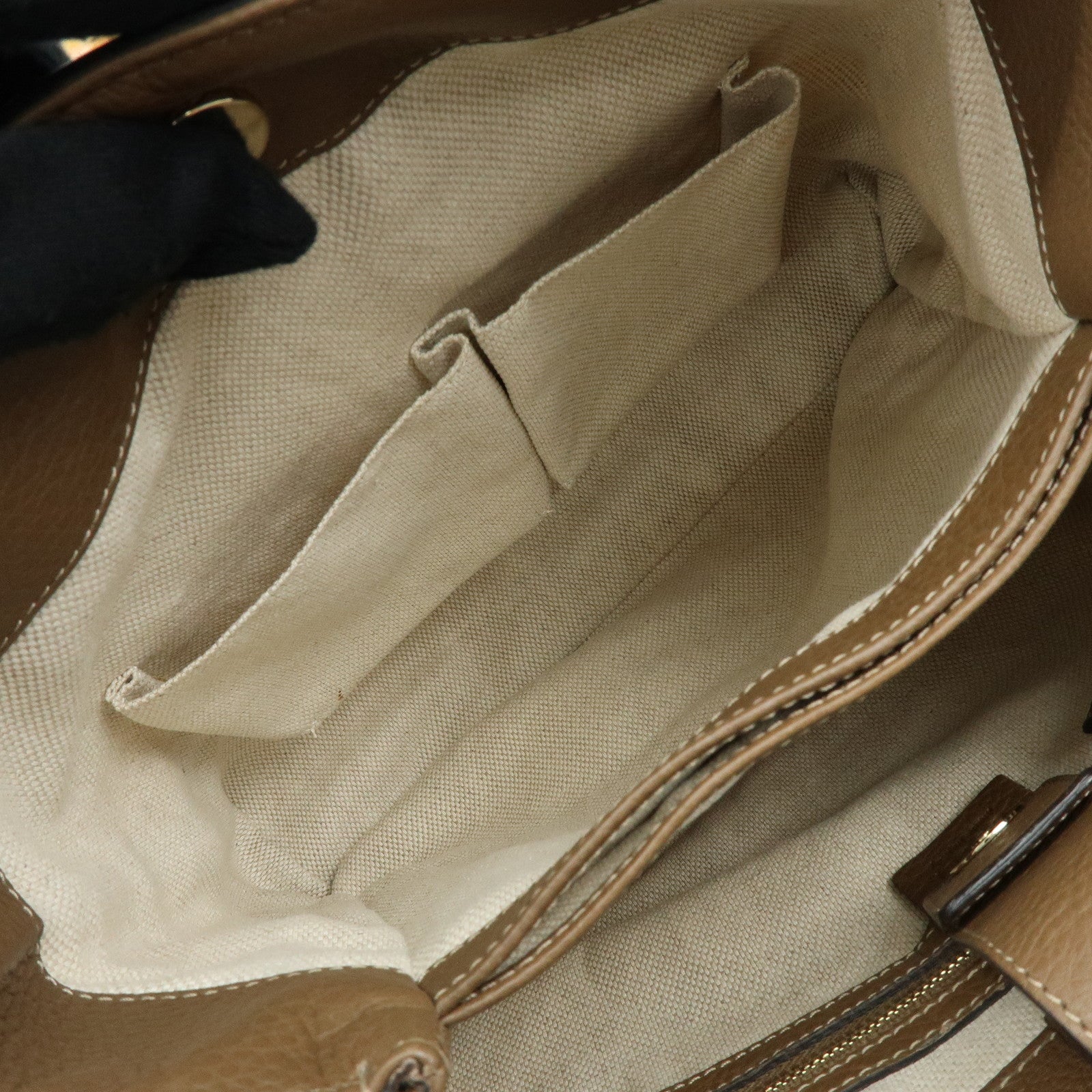 GUCCI Bamboo Canvas Leather 2Way Hand Bag Flower Print Brown 308360