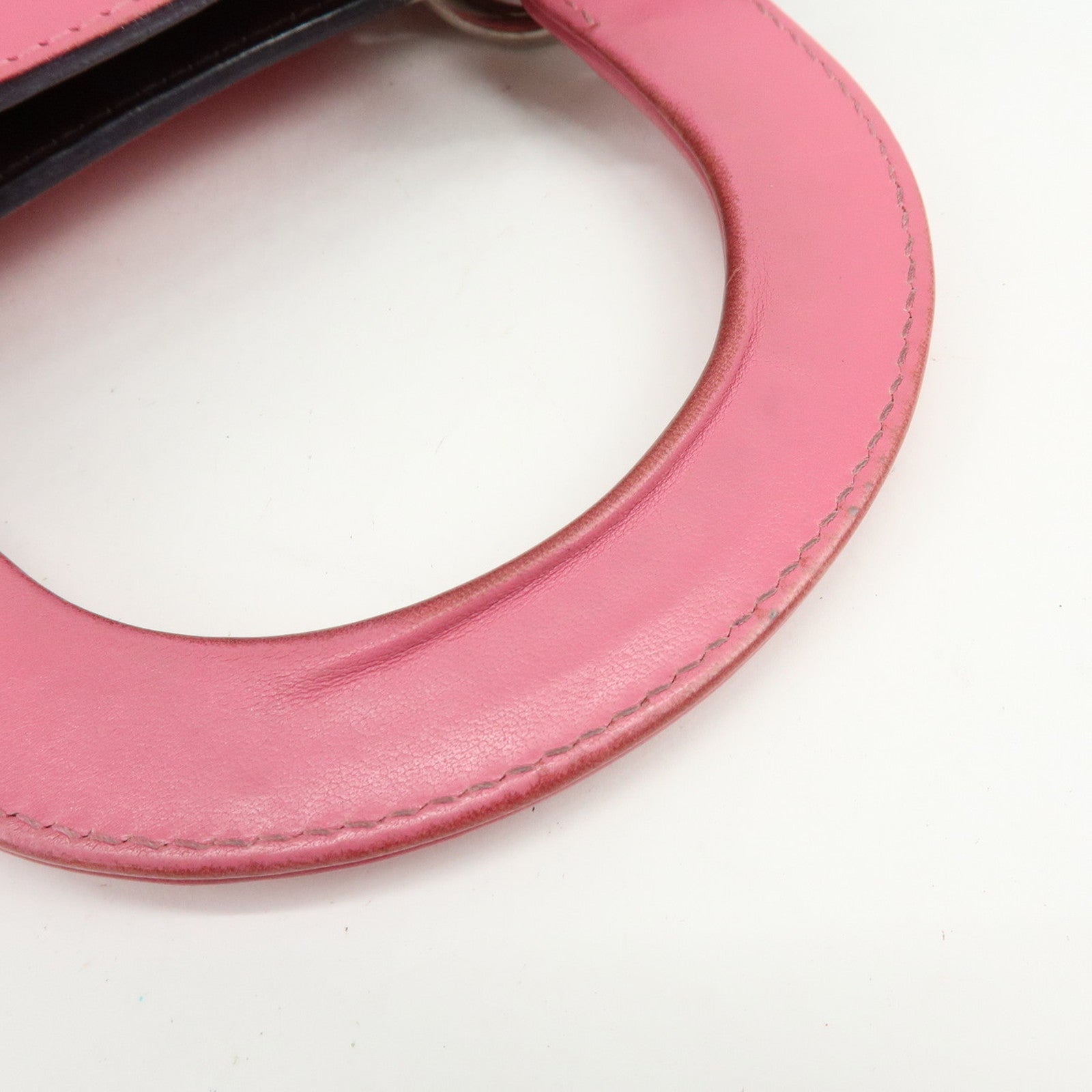 Christian Dior Diorissimo Leather 2Way Bag Hand Bag Shoulder Bag Pink