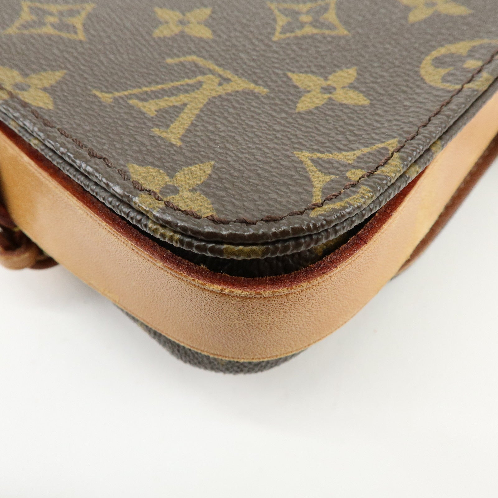 Louis Vuitton Monogram Mini Cartouchiere Shoulder Bag Brown M51254