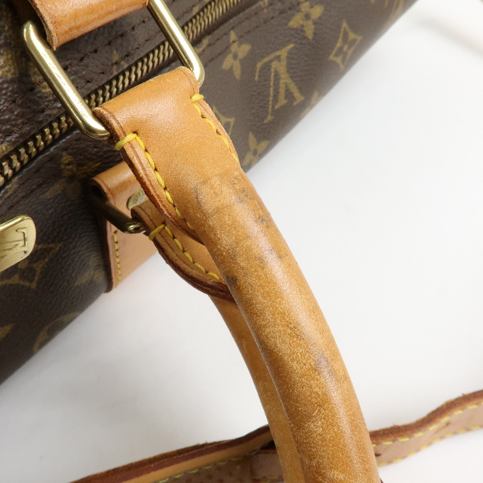Louis Vuitton Monogram Keep All Bandouliere 60 Boston Bag Brown M41412