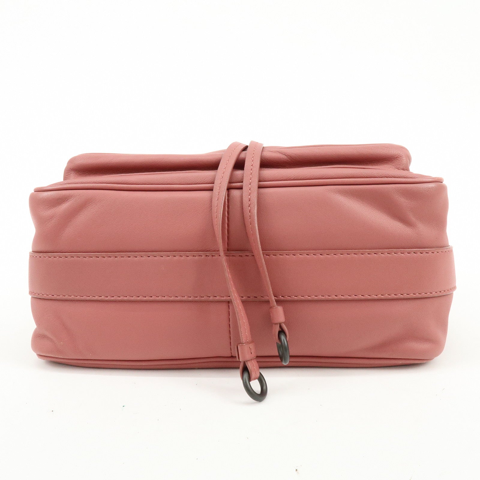 BOTTEGA VENETA Intrecciato Leather Chain Shoulder Bag Pink