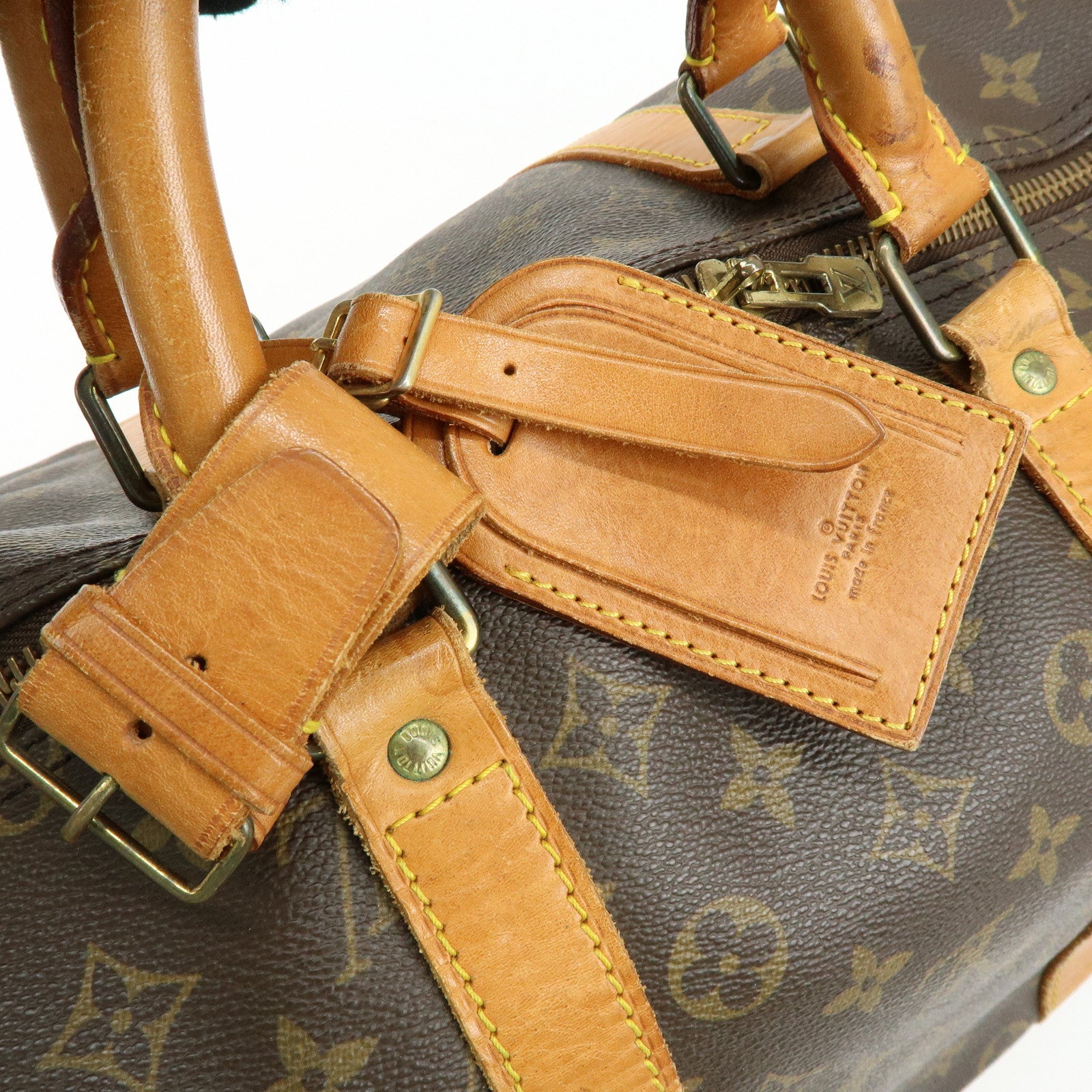 Louis Vuitton Monogram Keep All 55 Bandouliere Boston Bag Brown M56714