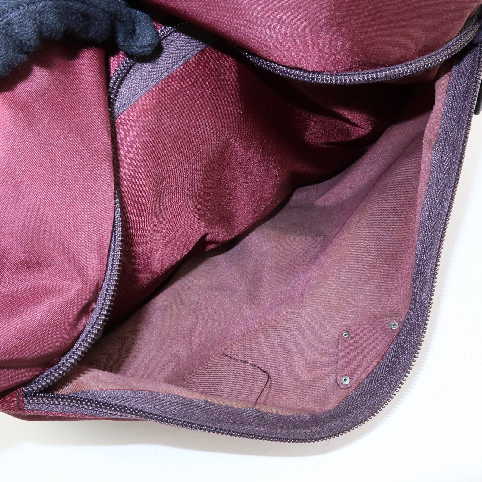 PRADA Triangle Logo Nylon Leather Shoulder Bag Burgundy BT0426