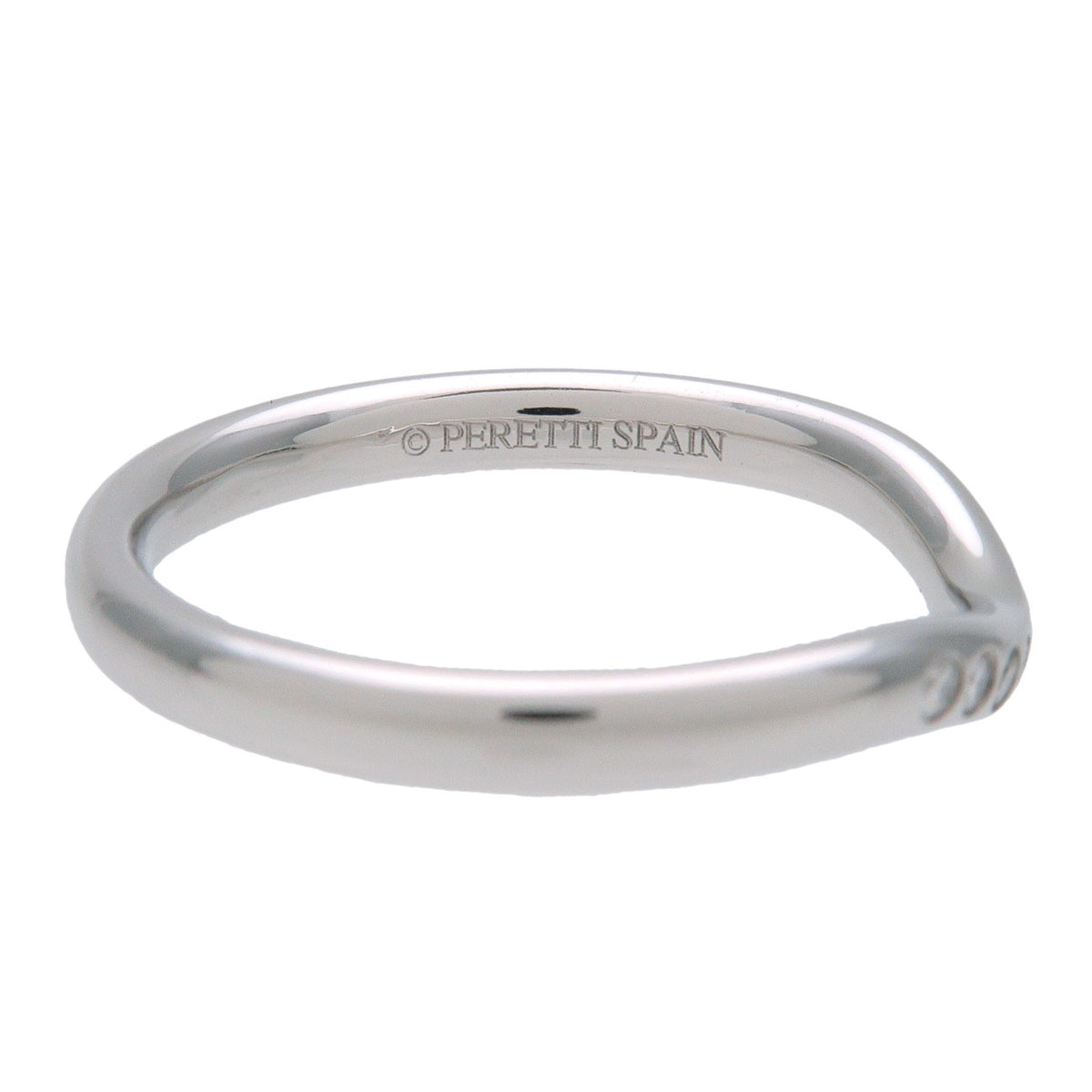 Tiffany & Co Curved Band 9P Diamond Ring PT950 Platinum US4.5 EU48