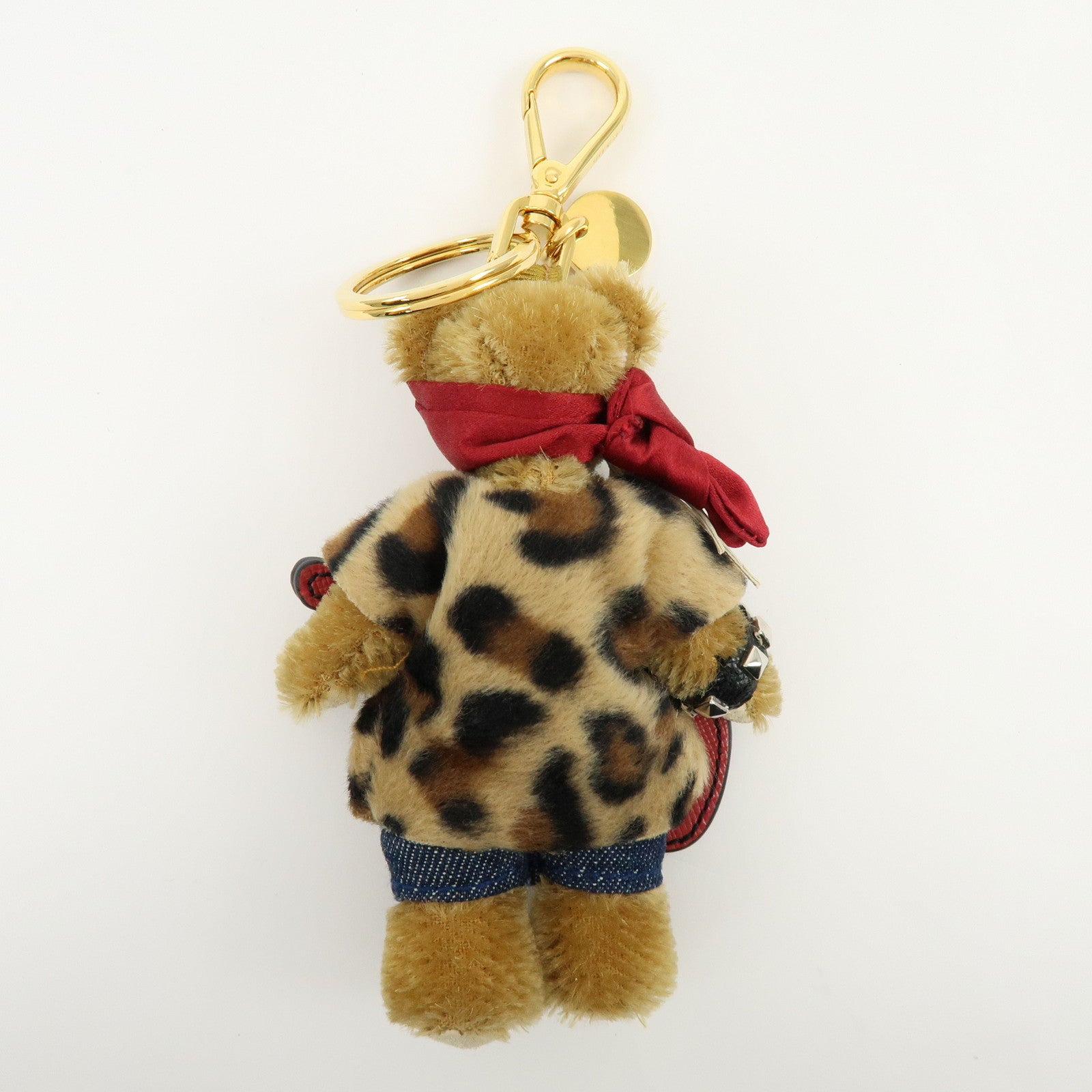PRADA Metal Polyester Saffiano Leather Bear Trick Rock Star Bag Charm