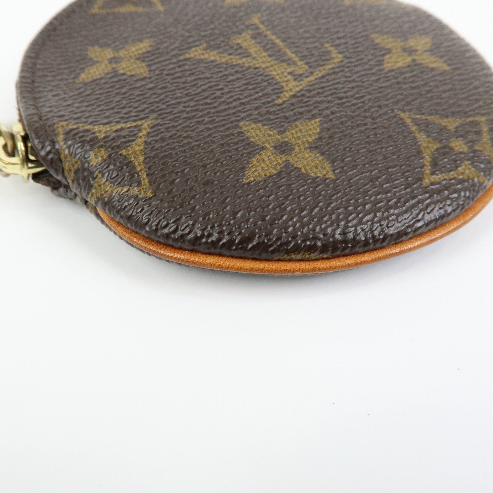 Louis Vuitton Monogram Porte Monnaie Rond Coin Case Brown M61926