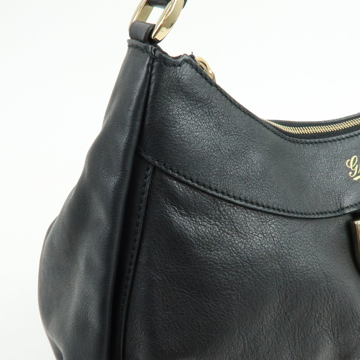 GUCCI Abbey Leather Shoulder Bag Hand Bag Black 189833