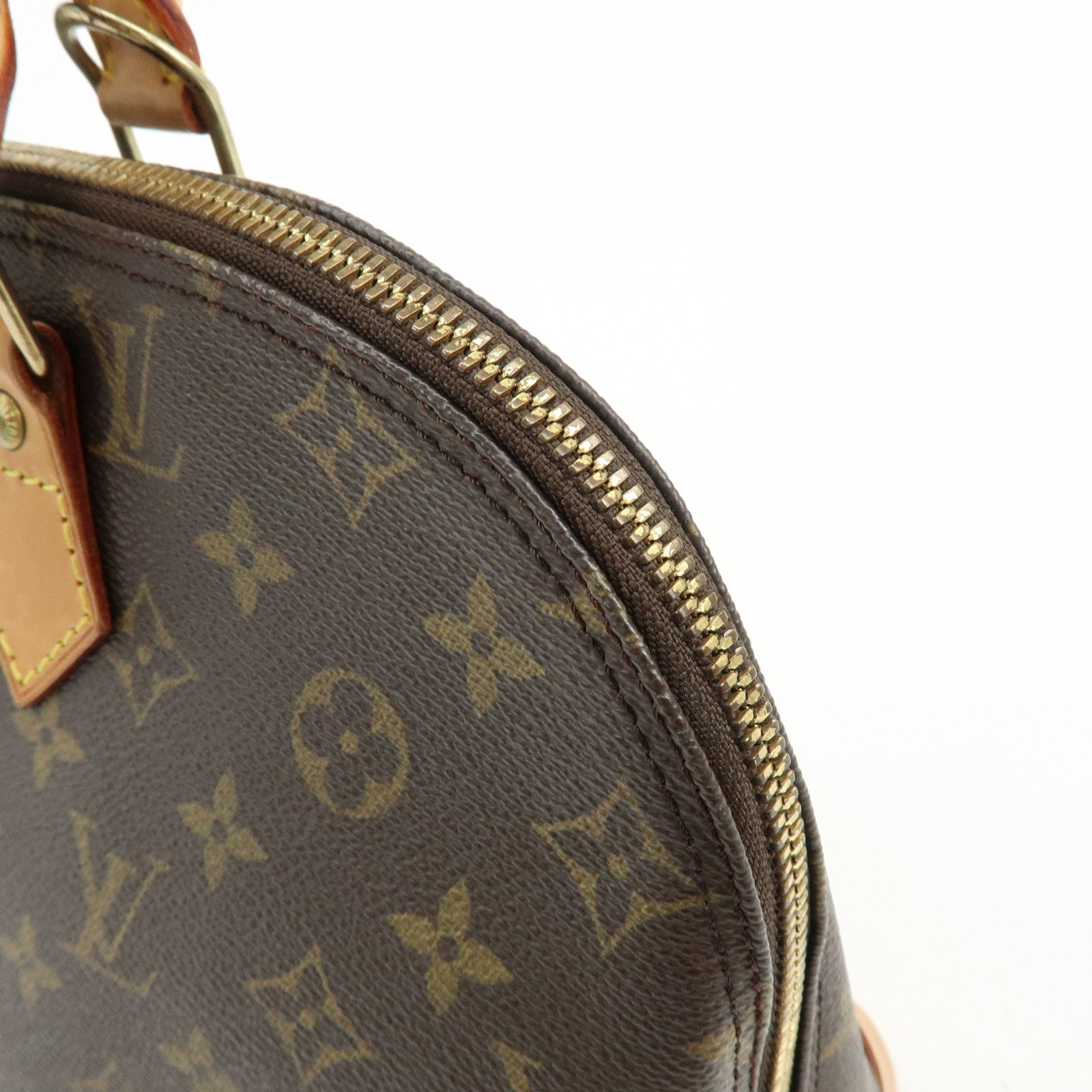 Louis Vuitton Monogram Alma PM Canvas Leather Hand Bag Brown M51130