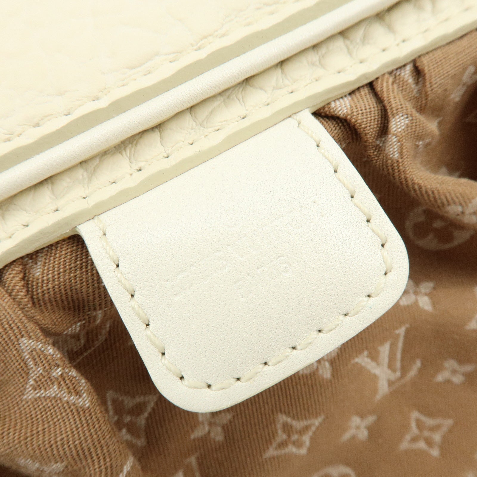 Louis Vuitton Monogram Mini Lin Trapes GM Camel Ivory M40060