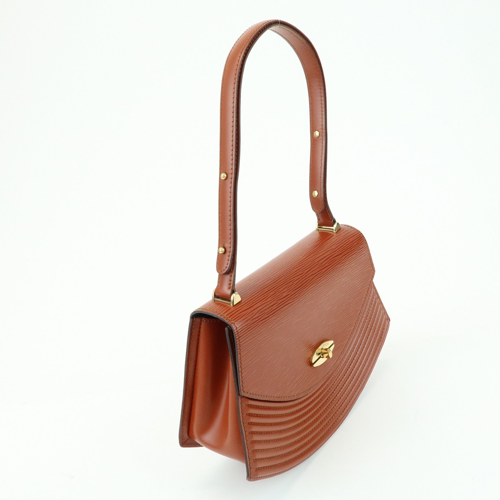 Louis Vuitton Epi Tilsitt Leather Shoulder Bag Kenya Brown M52483