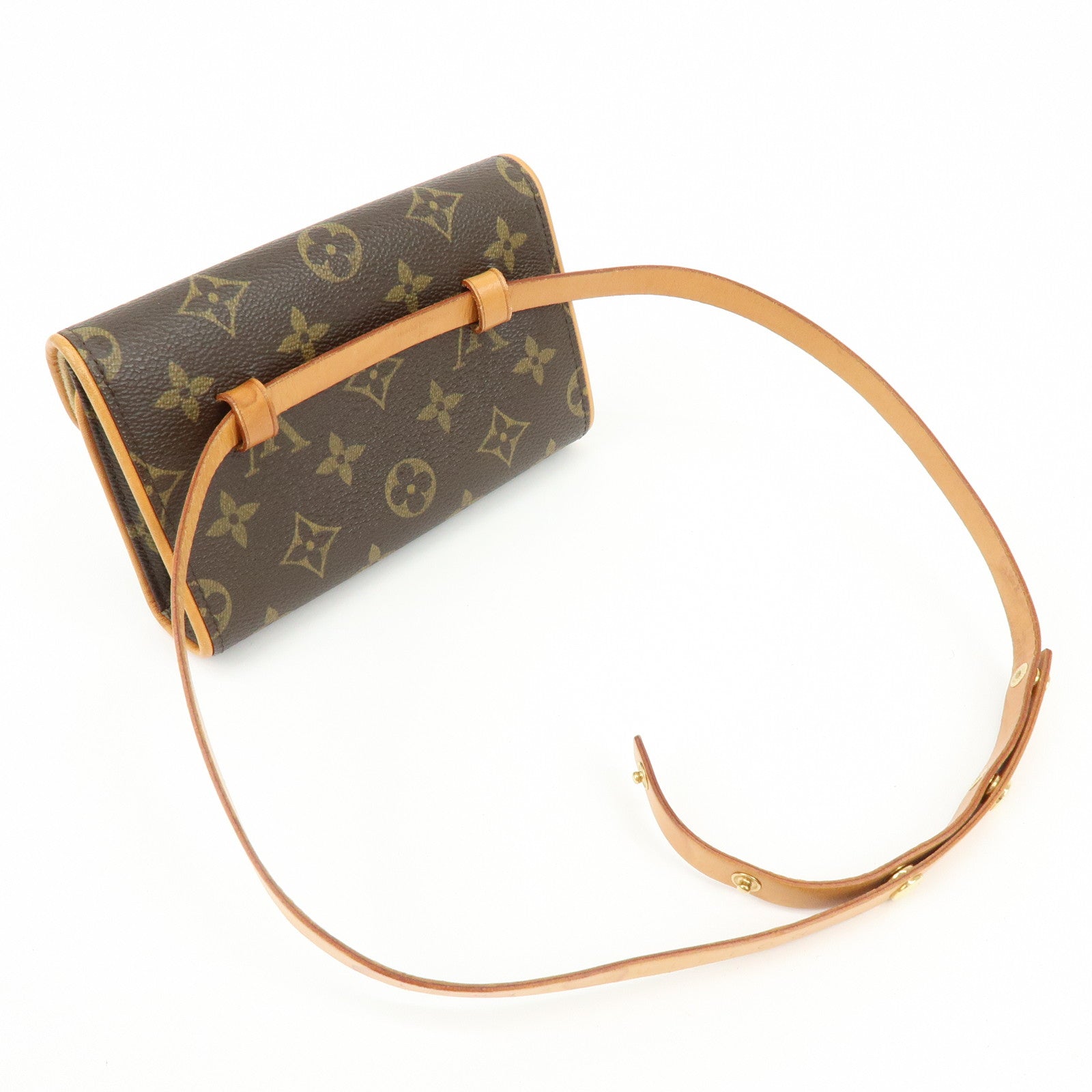 Louis Vuitton Monogram Pochette Florentine Waist Bag Belt XS M51855
