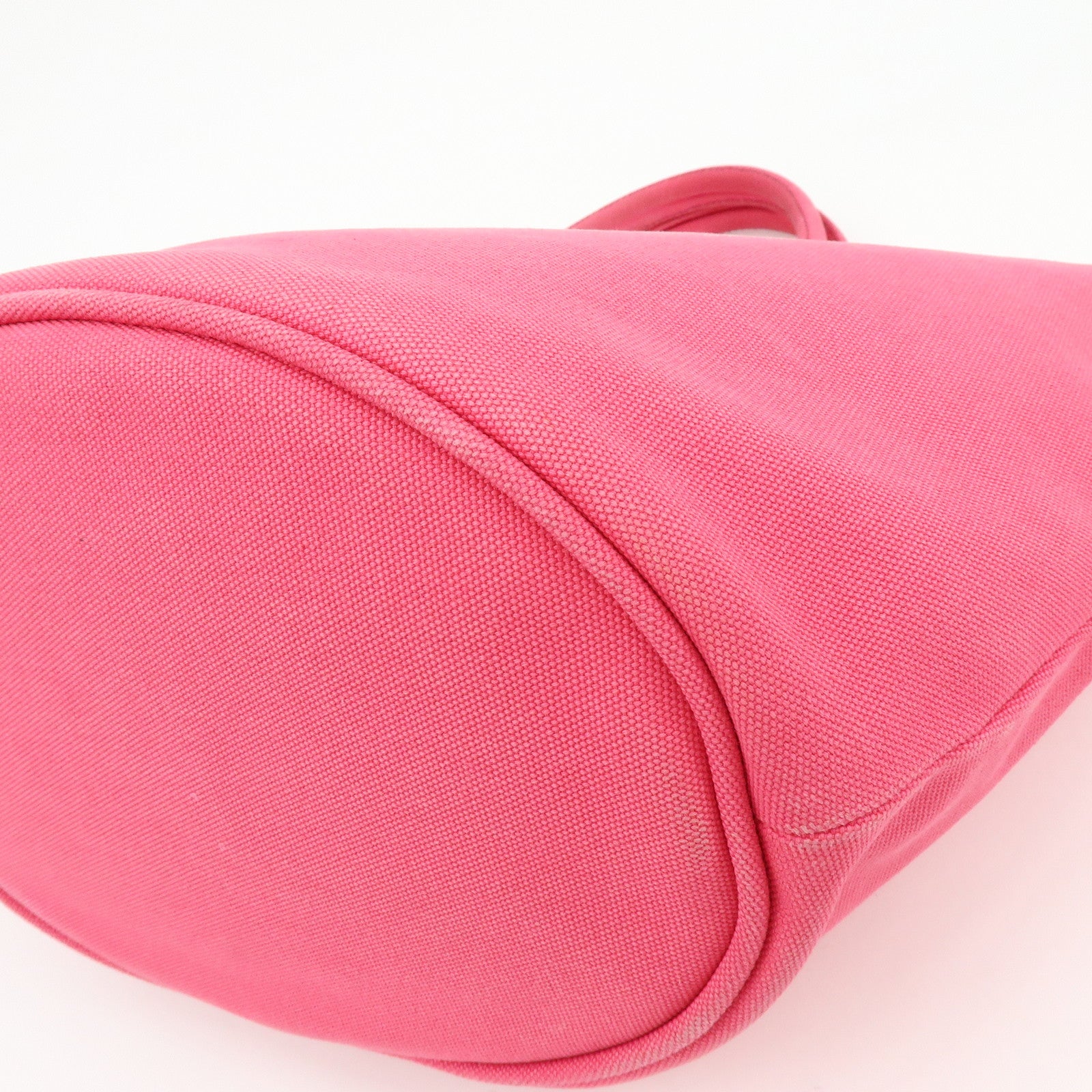 PRADA Canapa Triangle Logo Canvas 2Way Bag Hand Bag Pink 1BG163