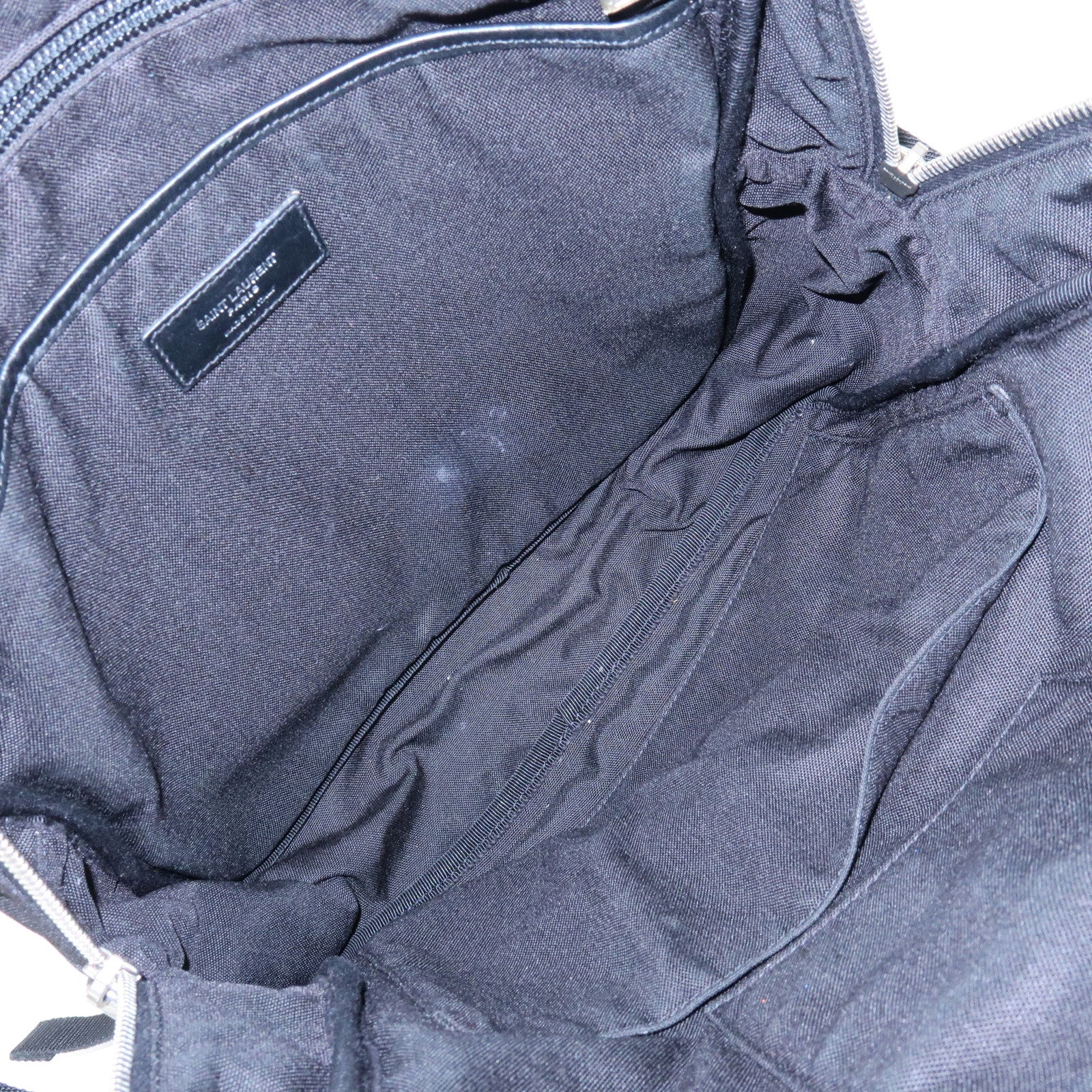 SAINT LAURENT PARIS Canvas Leather Sac City Laptop Backpack 533232