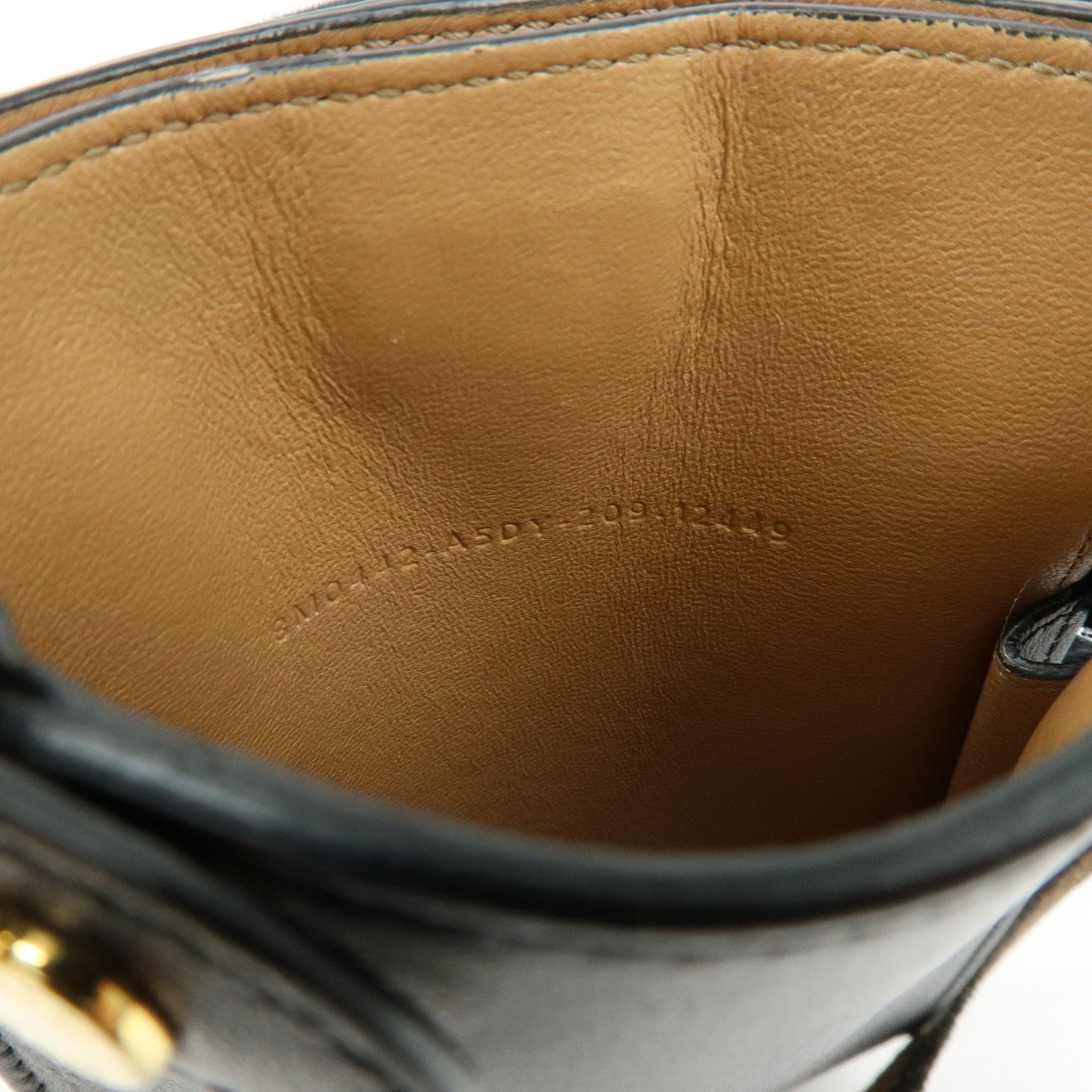 FENDI Peekaboo Leather Shoulder Bag Phone Case Black 8M0442 A5DY