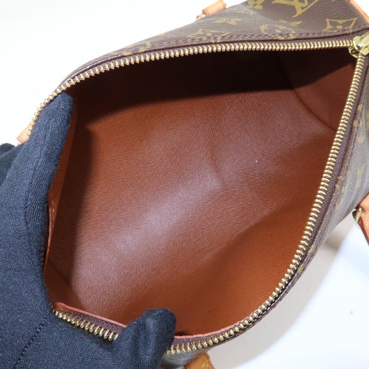 Louis Vuitton Monogram Papillon 26 Hand Bag Brown M51386