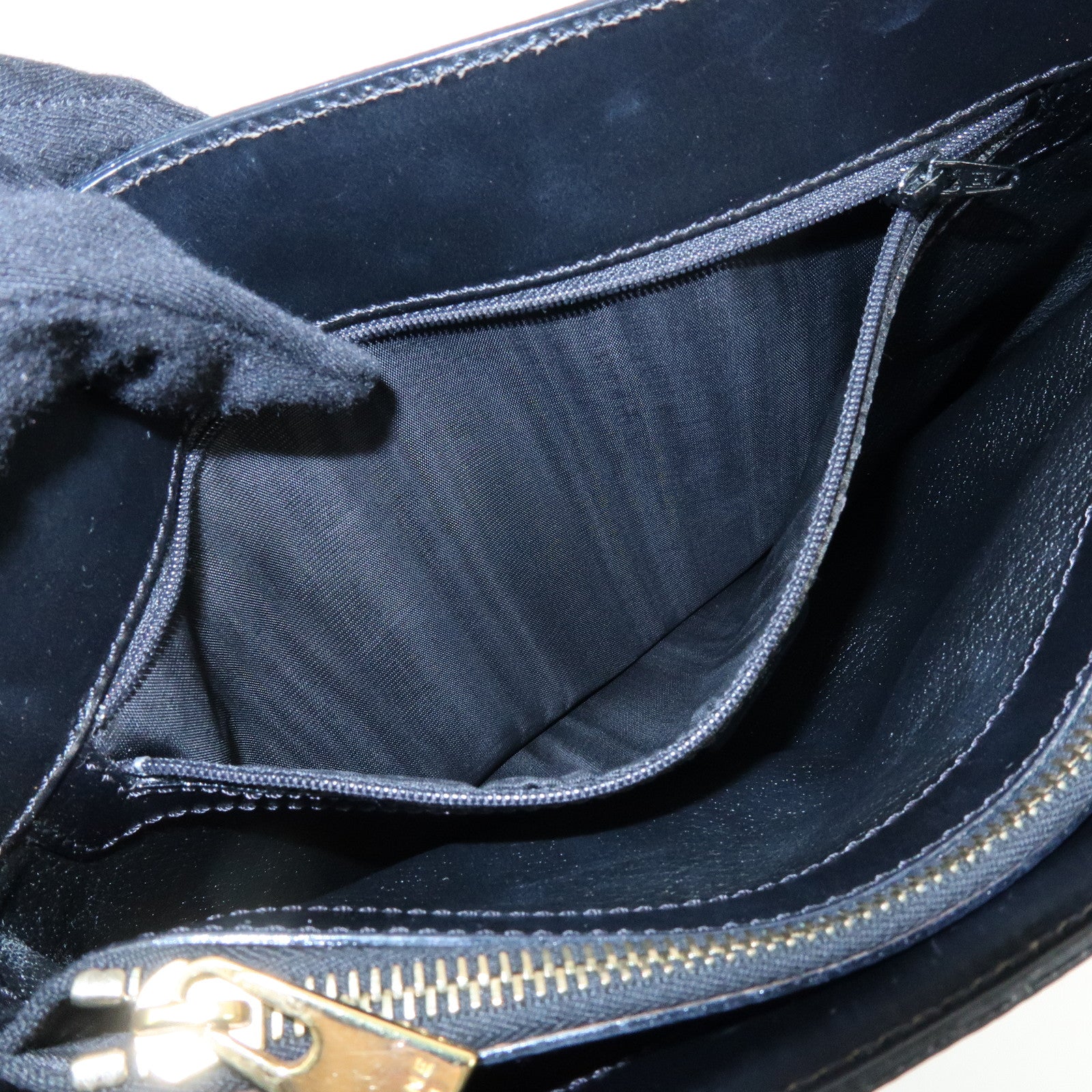 CELINE Macadam PVC Leather Shoulder Bag Hand Bag Black Brown