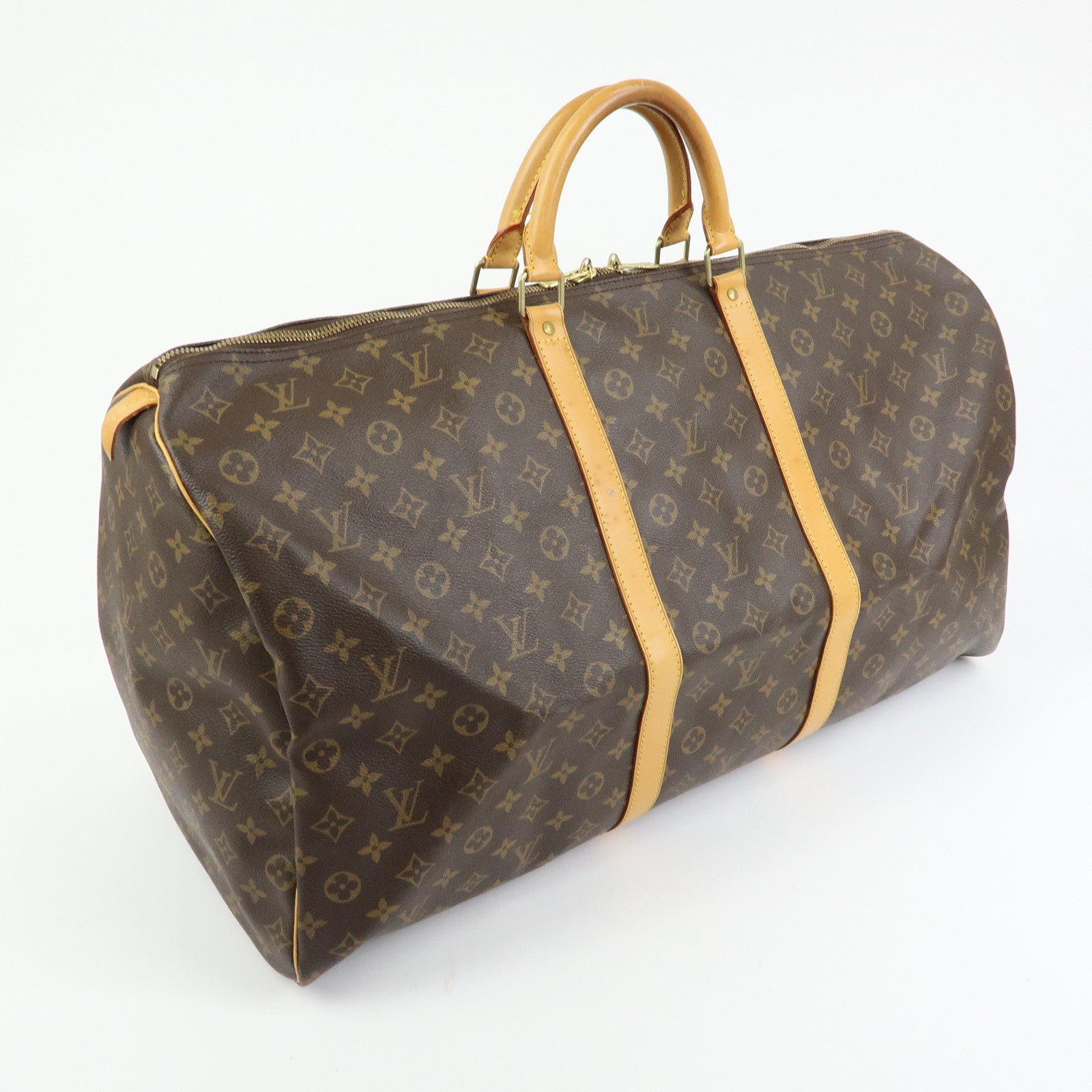 Louis Vuitton Monogram Keep All 60 Boston Bag Brown M41422