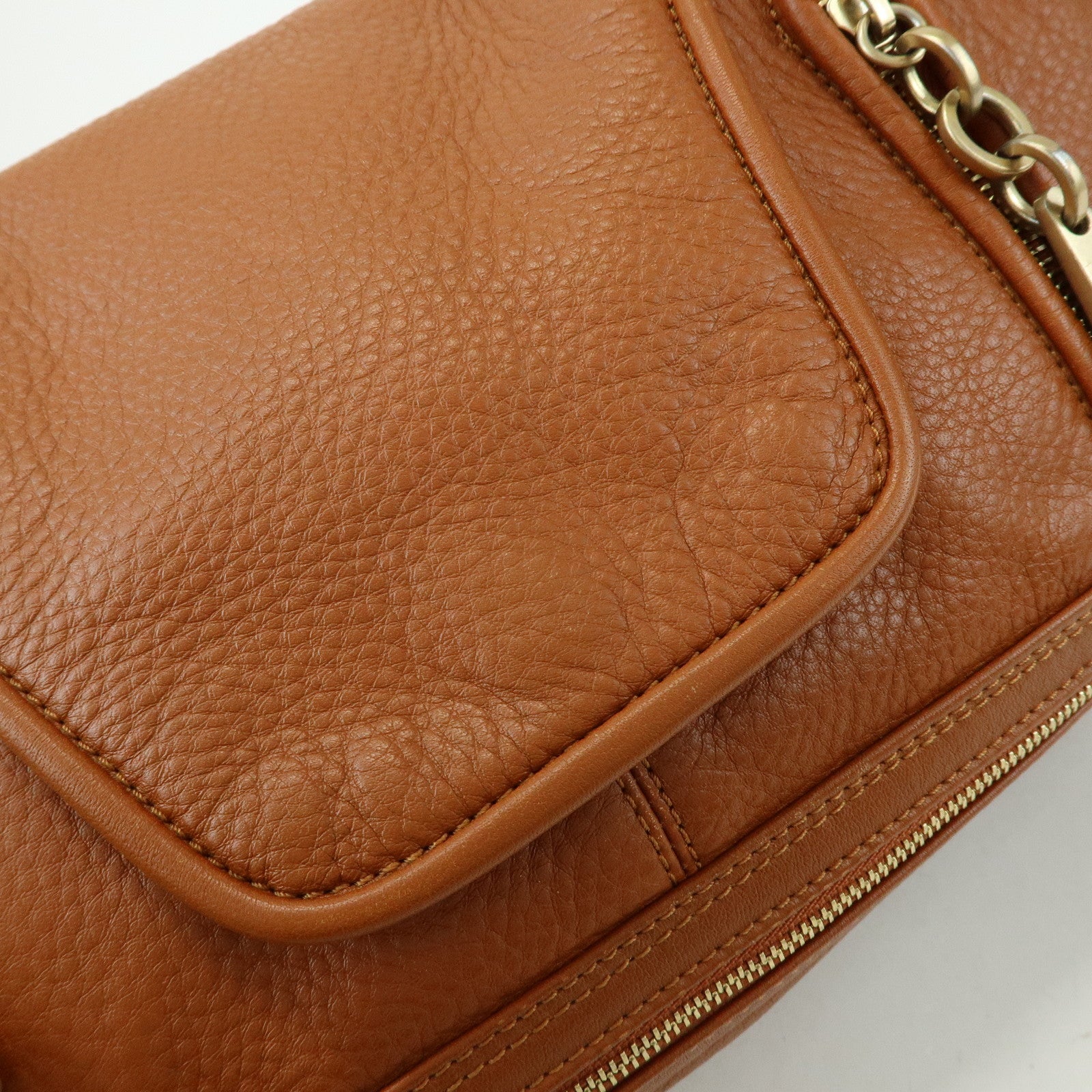Chloe See by Chloe Cherry Leather 2Way Bag Hand Bag Tassel Brown