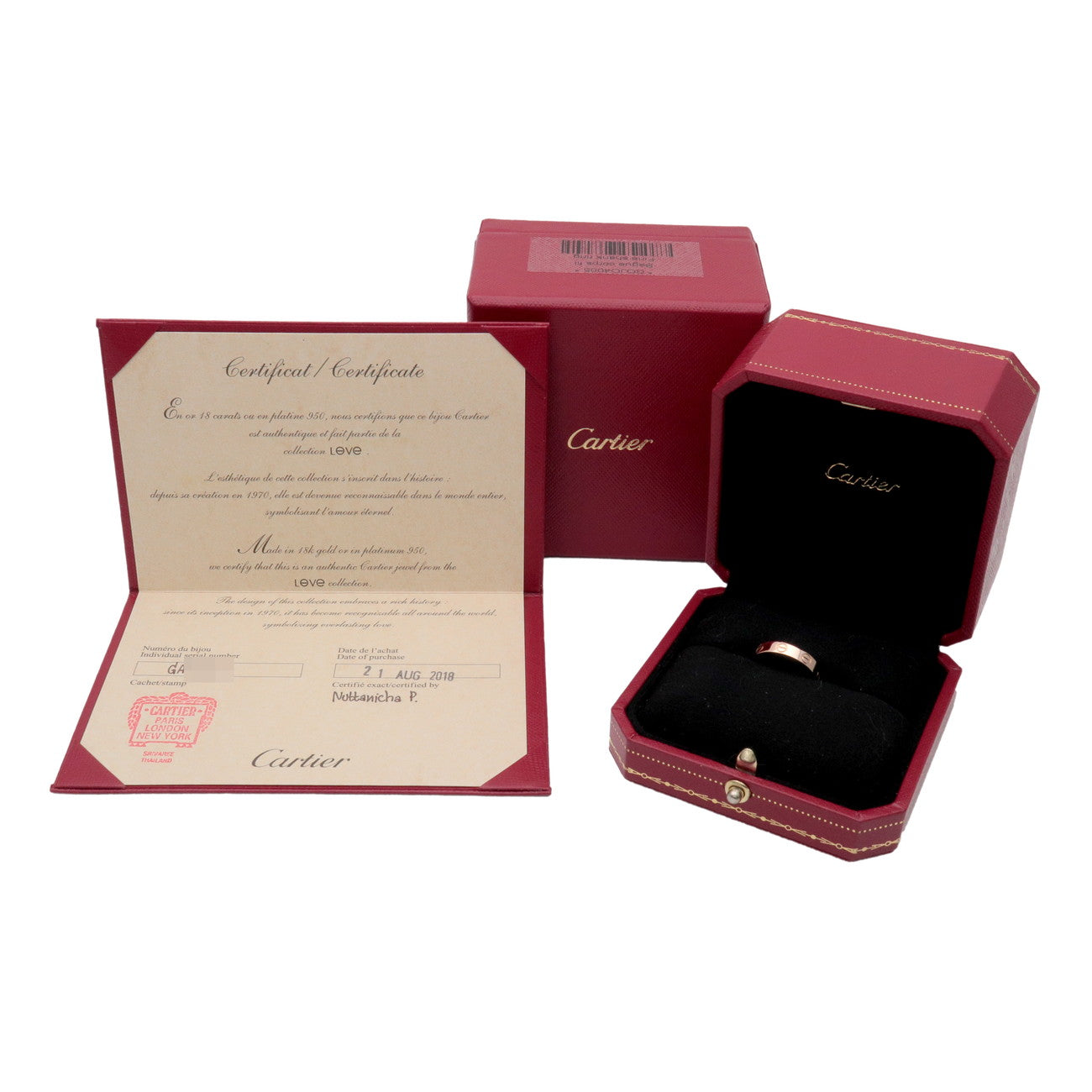 Cartier Mini Love Ring K18 750PG Rose Gold #48 US4.5 EU48 HK9.5
