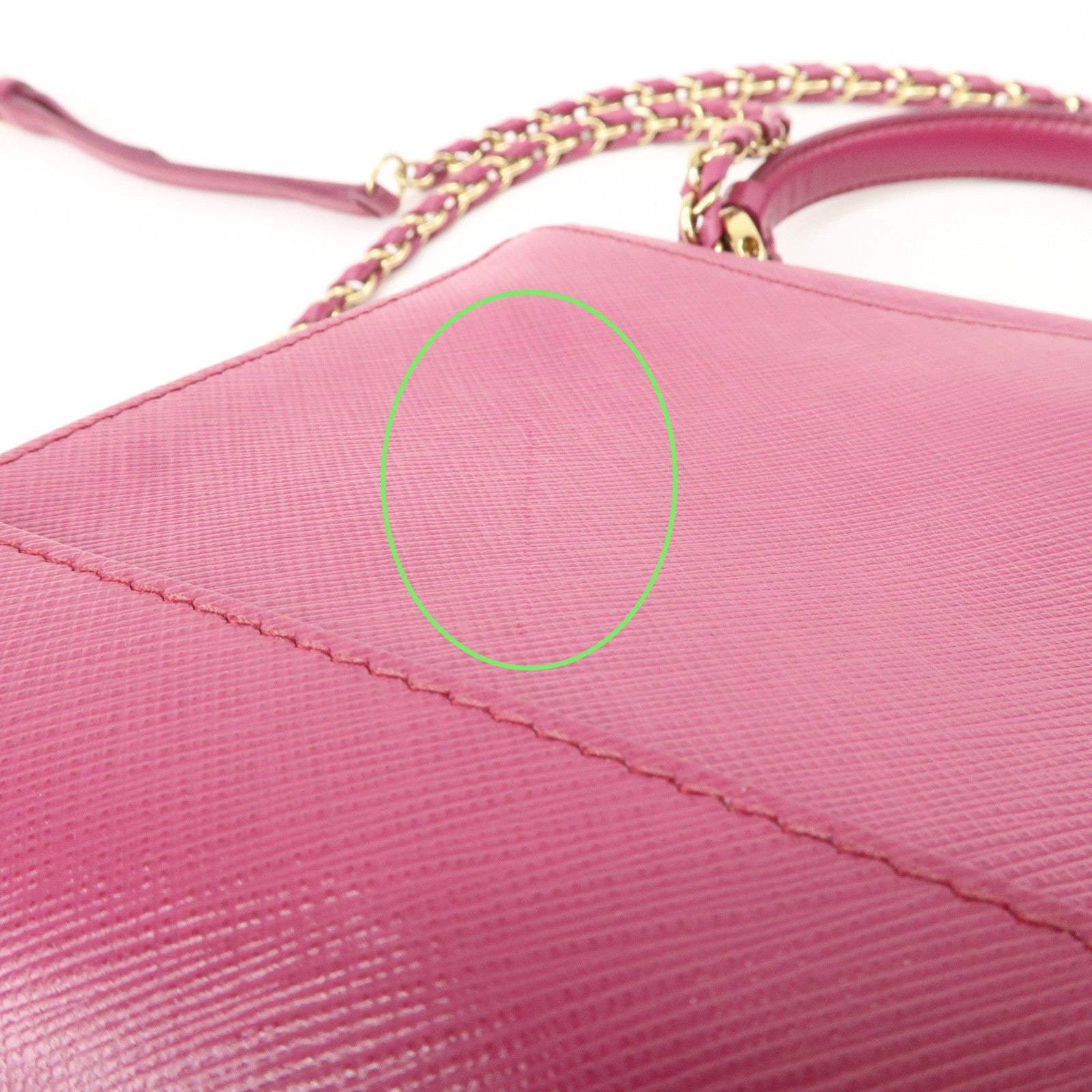 Ferragamo Vara Ribbon Leather 2Way Hand Bag Pink Used