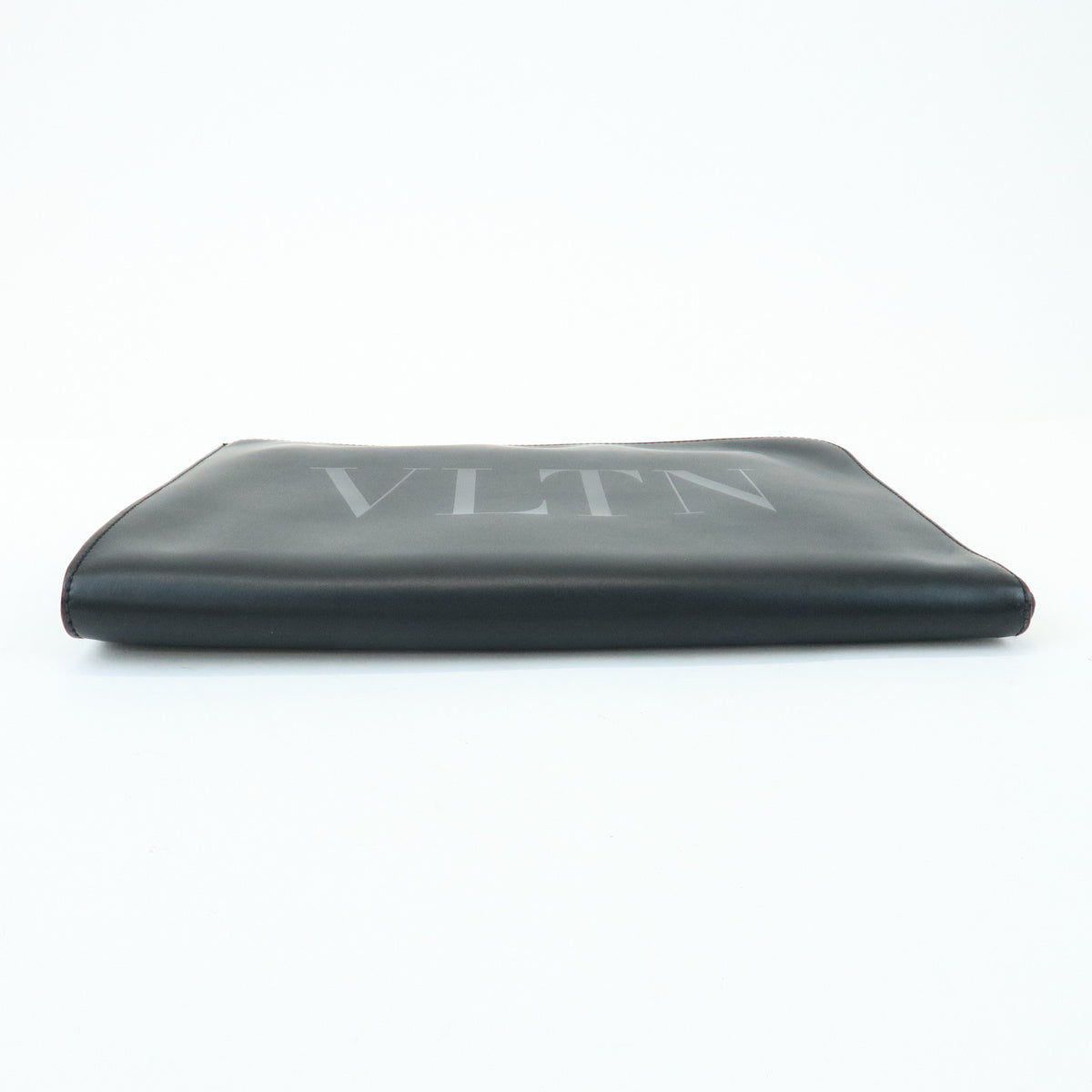VALENTINO GARAVANI Leather Clutch Bag Flat Pouch Black