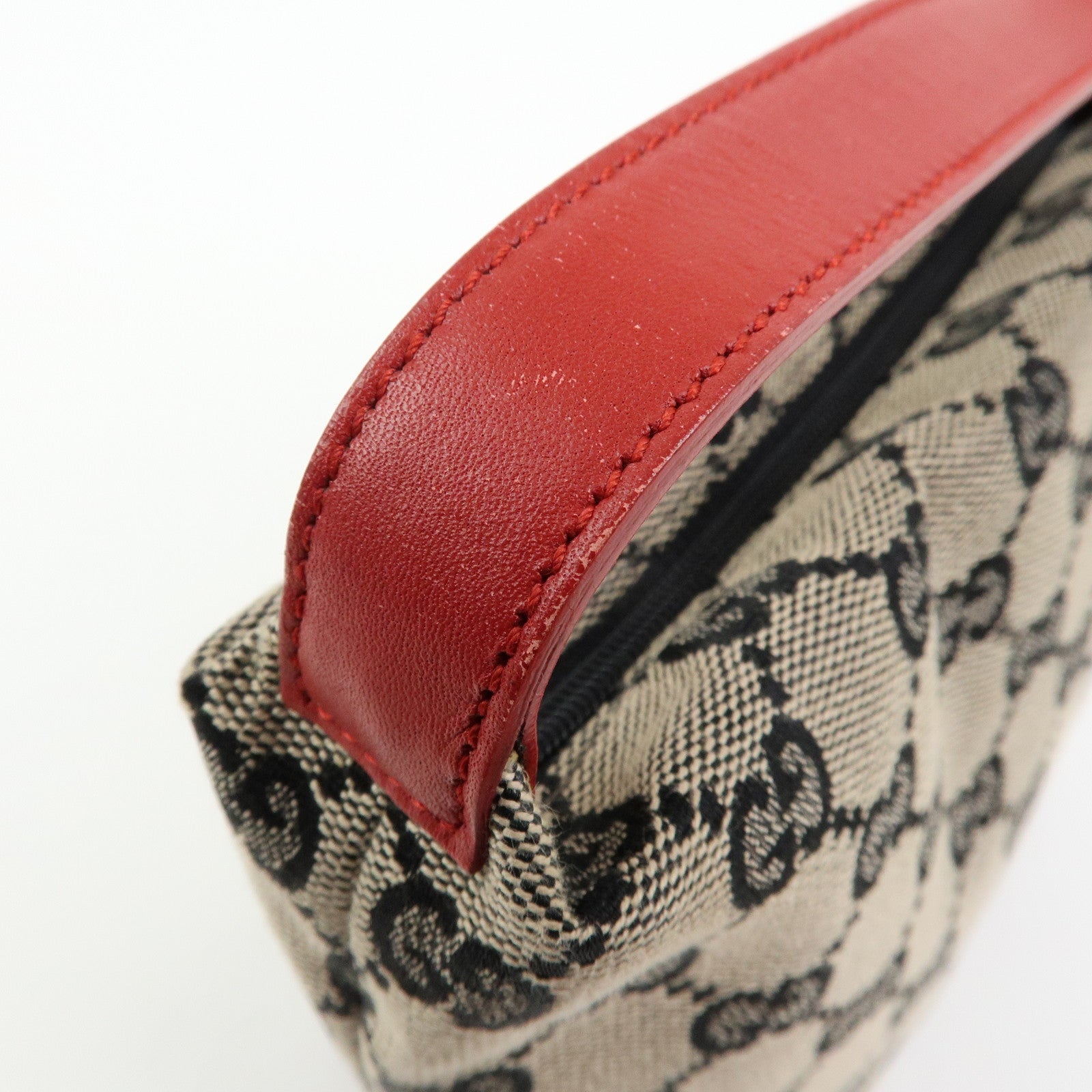 GUCCI GG Canvas Leather Vanity Accessory Pochette Mini Pouch 039・1147