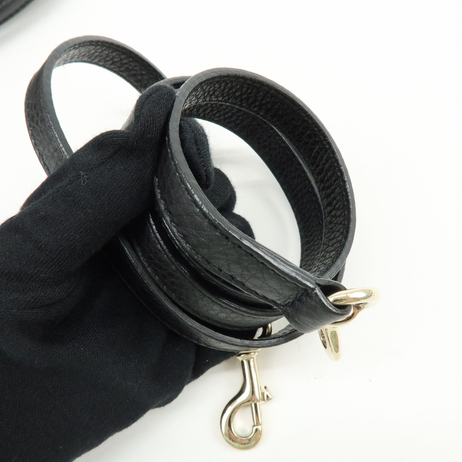 GUCCI SOHO Interlocking G 2Way Bag Hand Shoulder Bag Black 336751