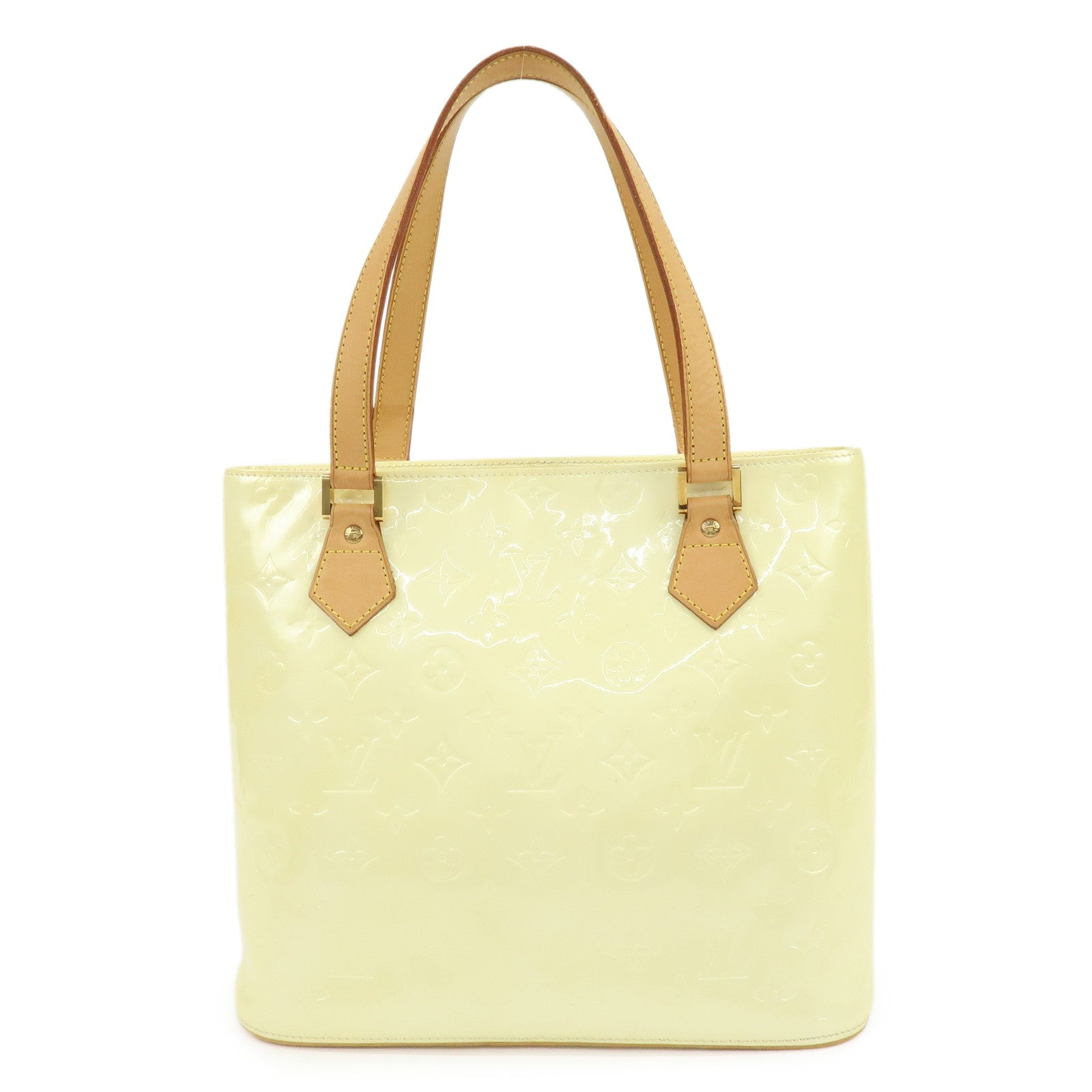 Louis Vuitton Monogram Vernis Houston Tote Hand Bag Beige M91004