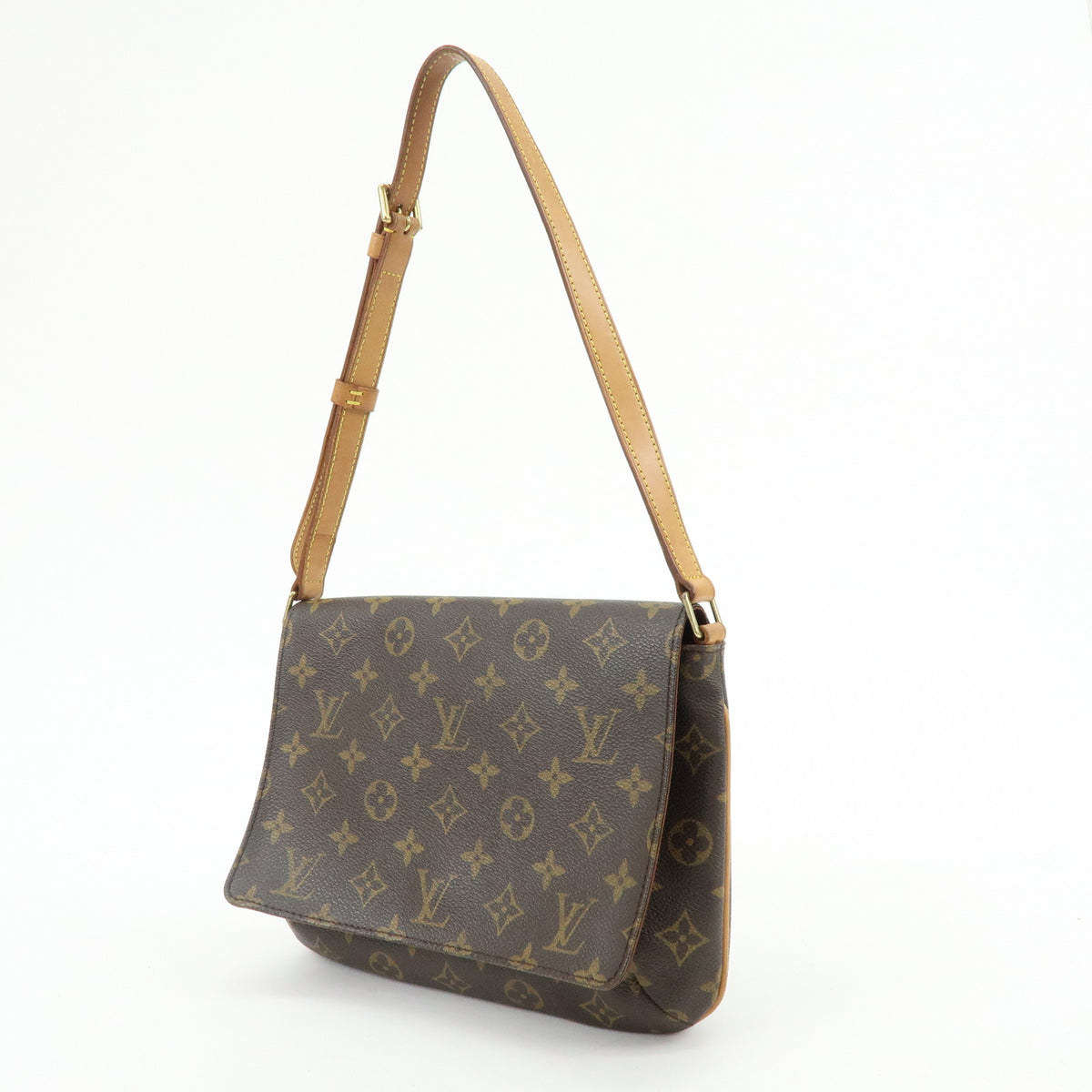 Louis Vuitton Monogram Musette Tango Short Shoulder Bag Brown M51257