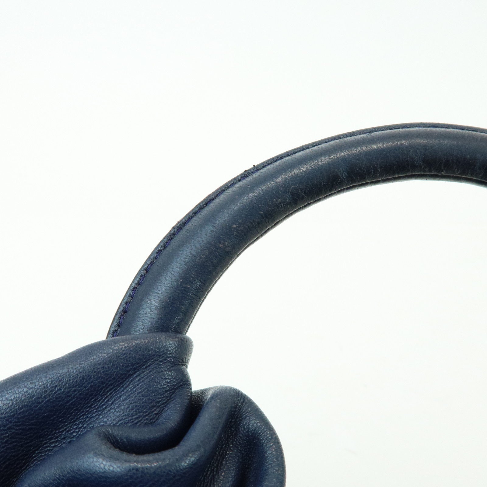 LOEWE Anagram Nappa Leather 2Way Bag Hand Bag Shoulder Bag Navy