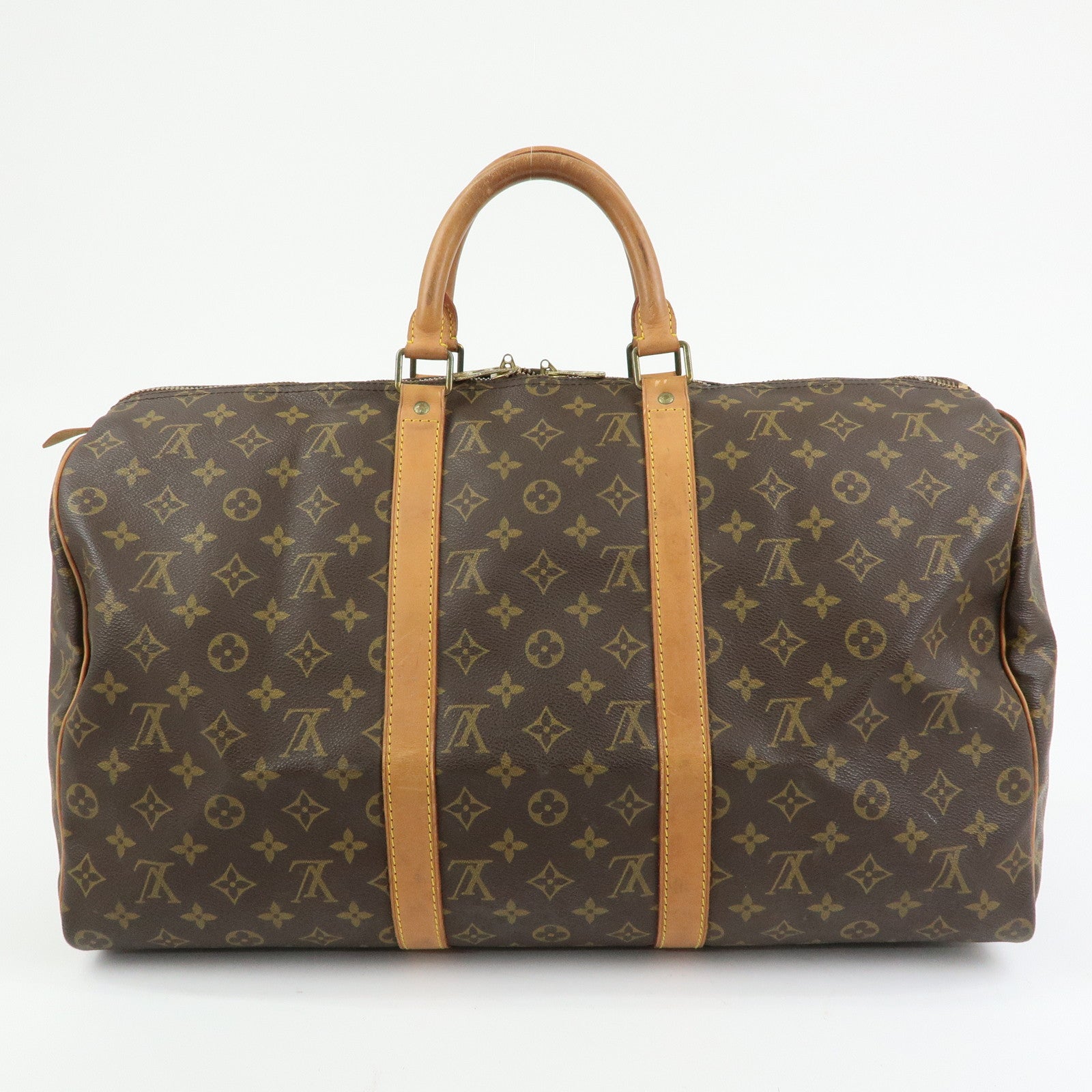 Louis Vuitton Monogram Keep All 50 Boston Bag Brown M41426