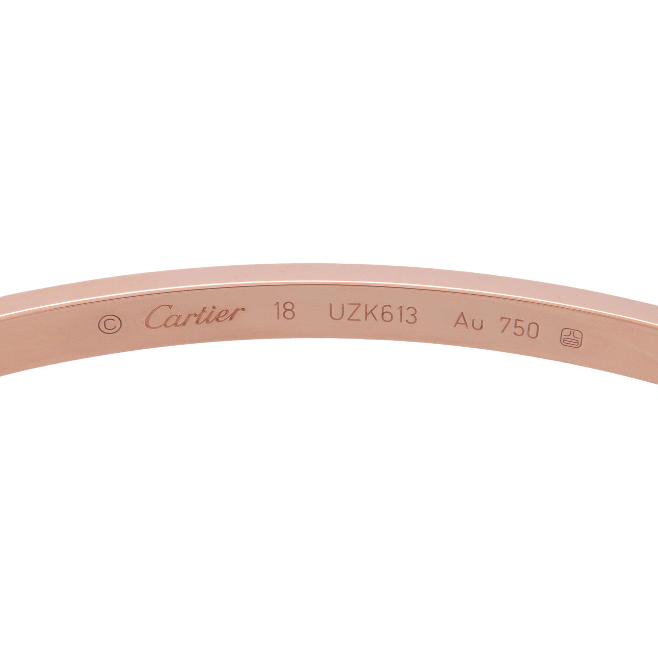 Cartier Love Bracelet SM Bangle K18 750PG Rose Gold Size 18