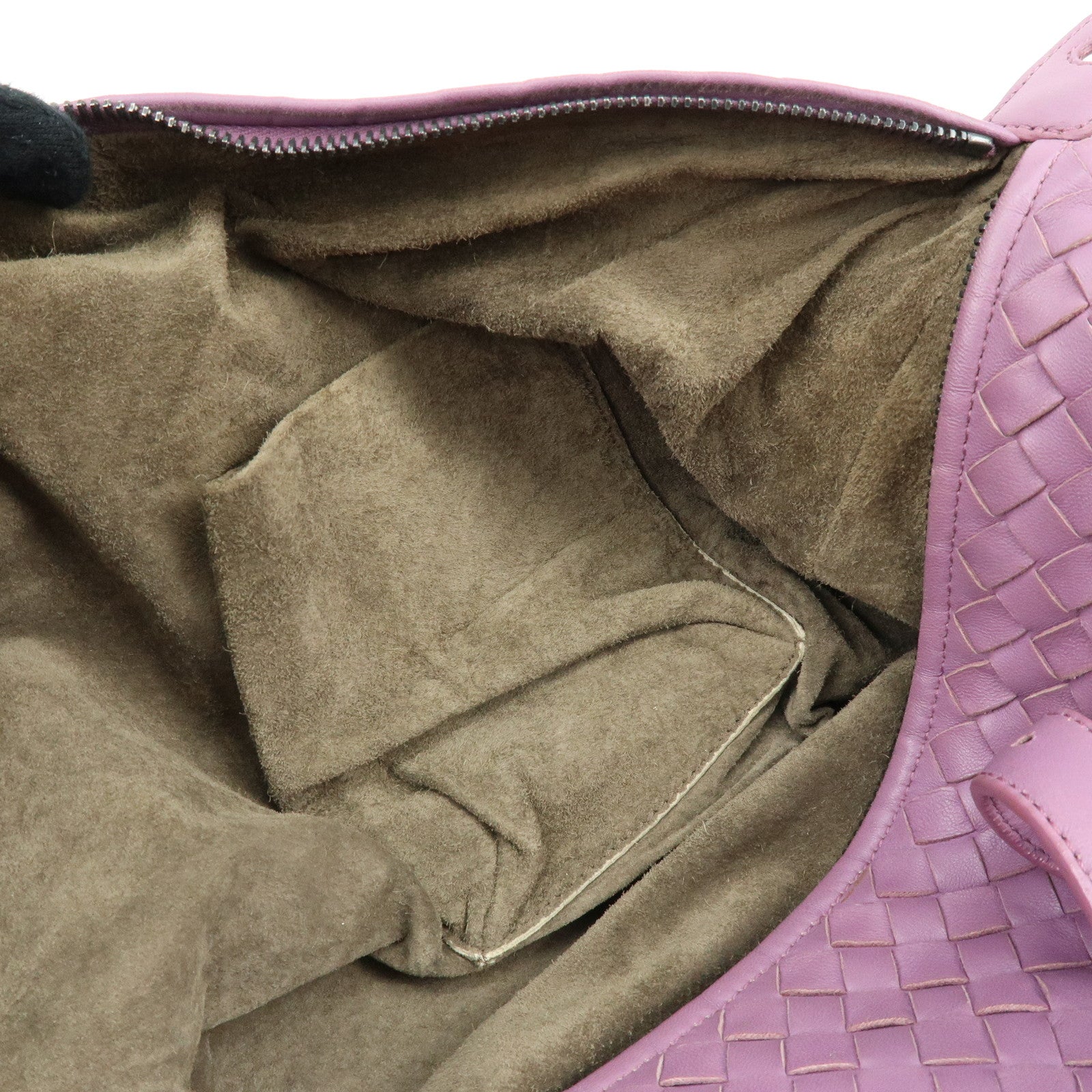 BOTTEGA VENETA Intrecciato Leather Shoulder Bag Hand Bag Purple