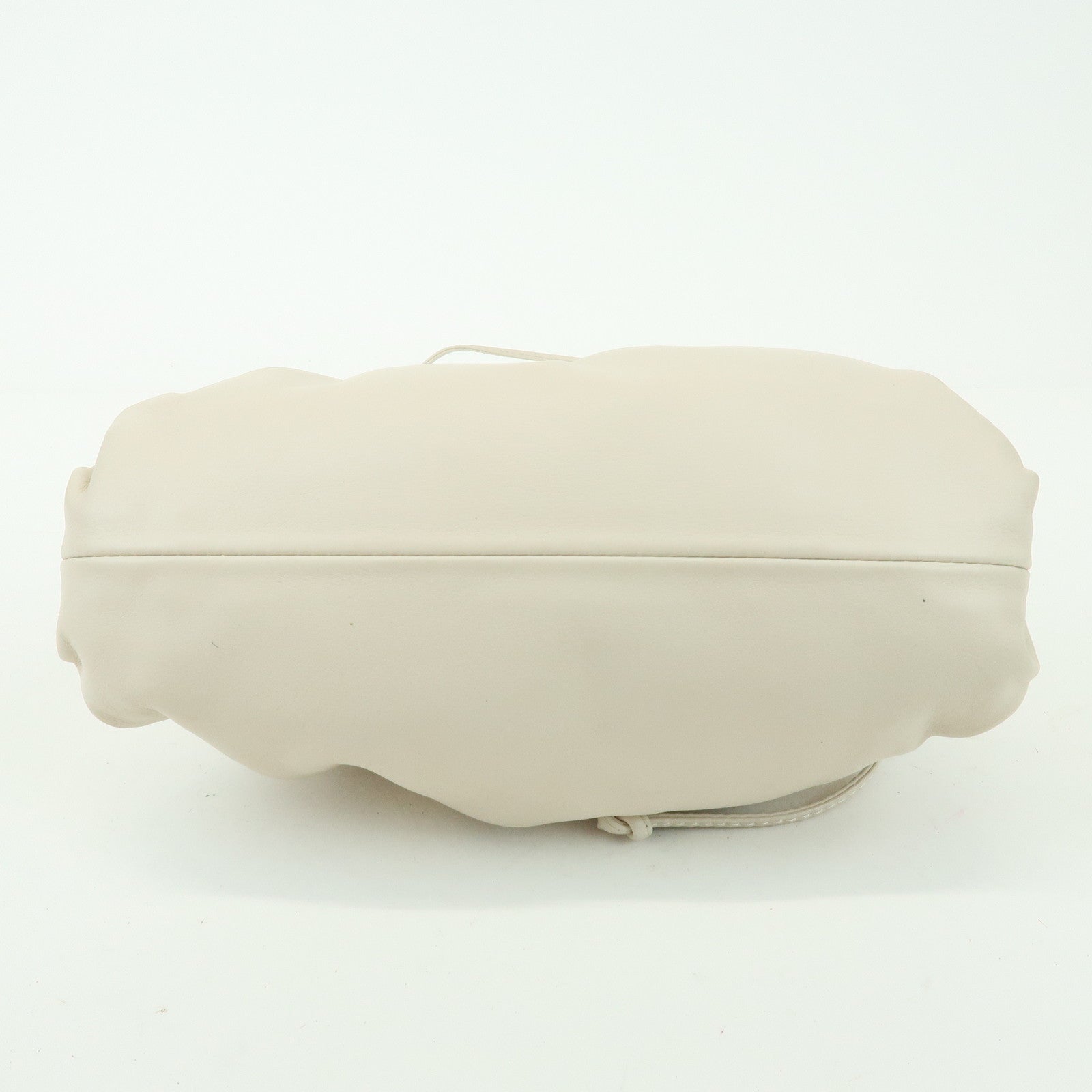 BOTTEGA VENETA Leather Mini The Pouch Shoulder Bag Ivory B08430507I