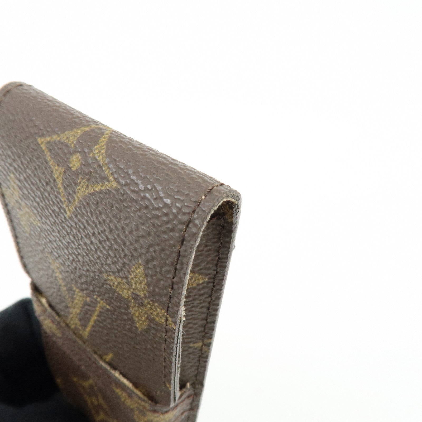 Louis Vuitton Monogram Etui Stylo Canvas Pen Case Brown