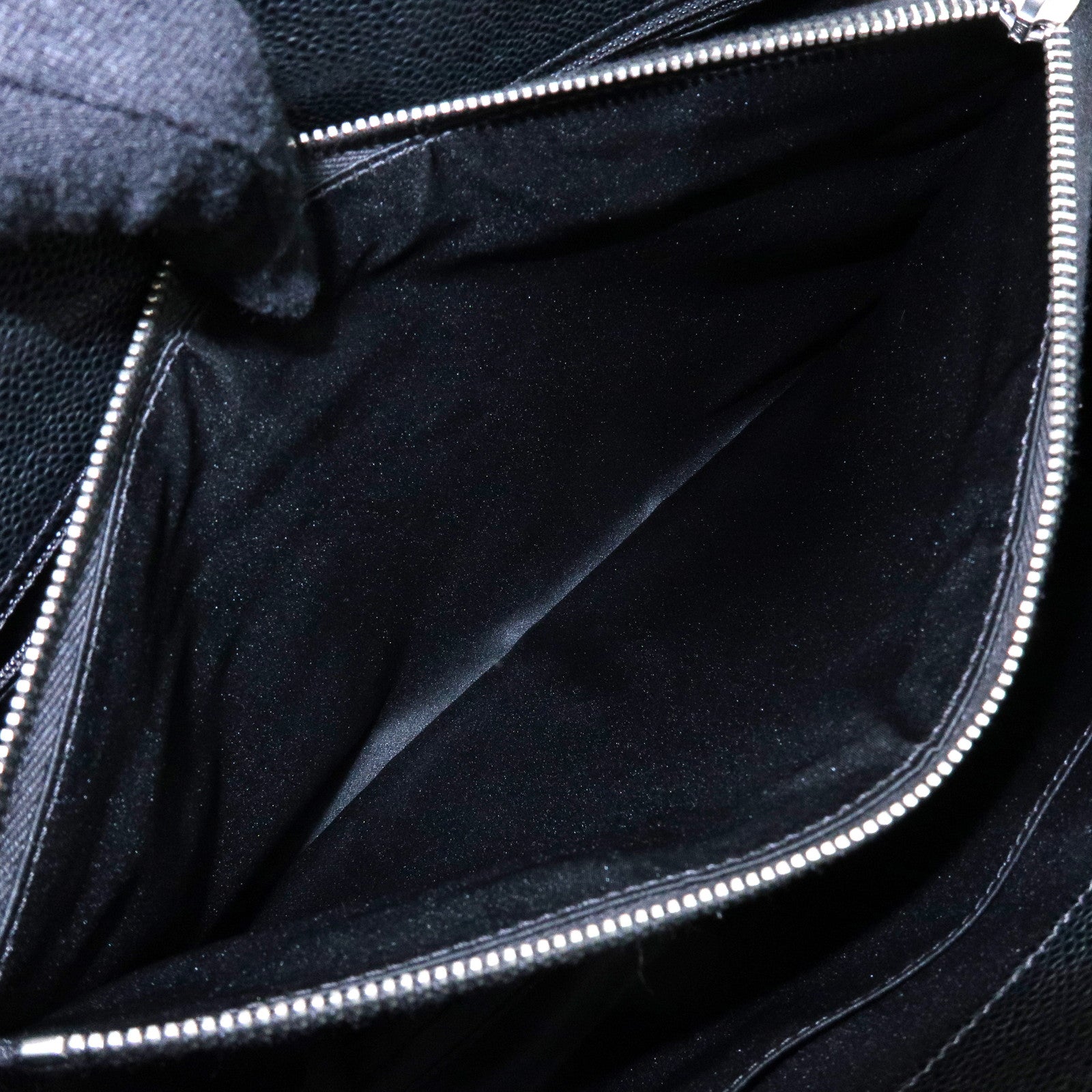 CHANEL Matelasse COCO Mark Caviarskin Shoulder Bag Black A50995