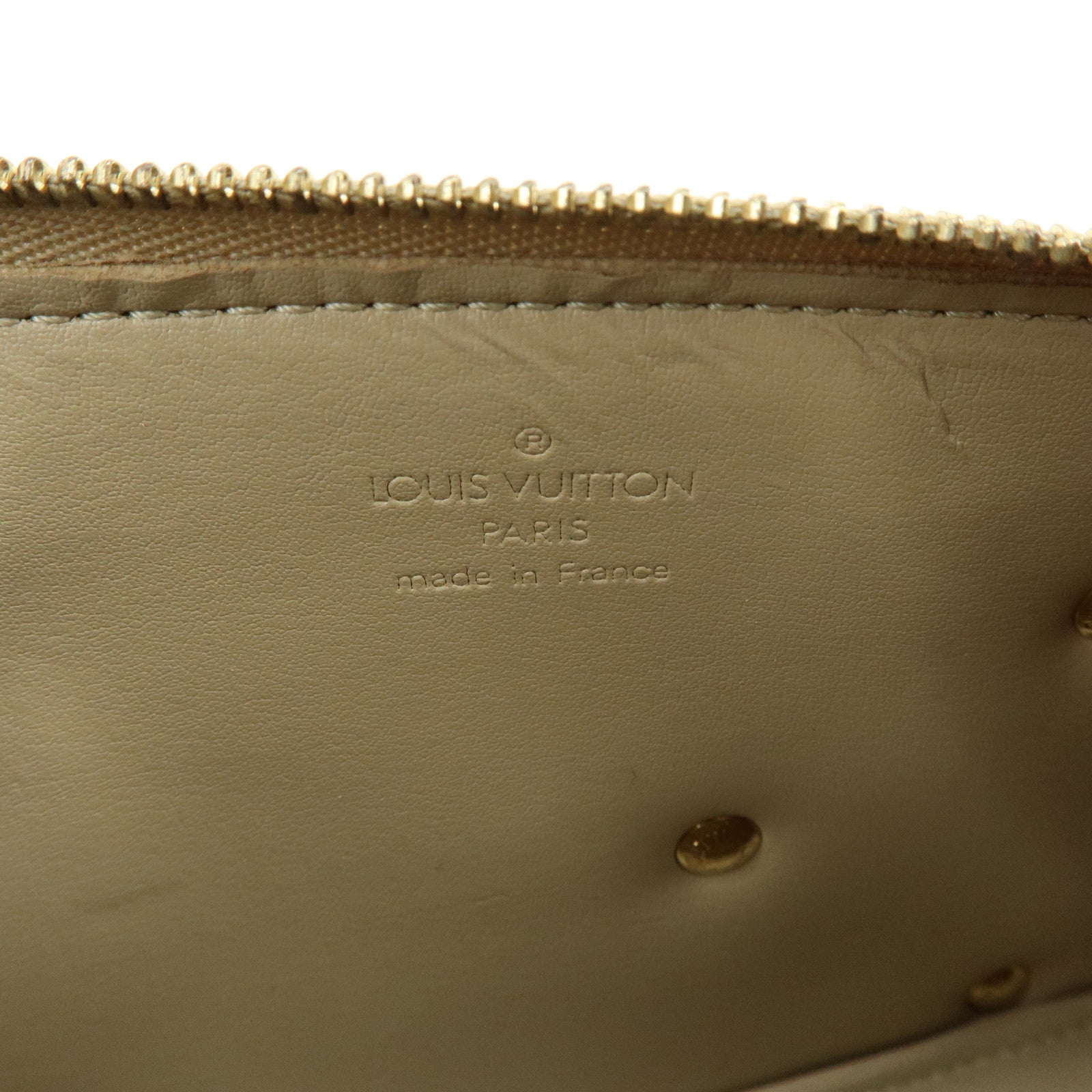 Louis Vuitton Monogram Vernis Flower Lexington Hand Bag Beige M92246