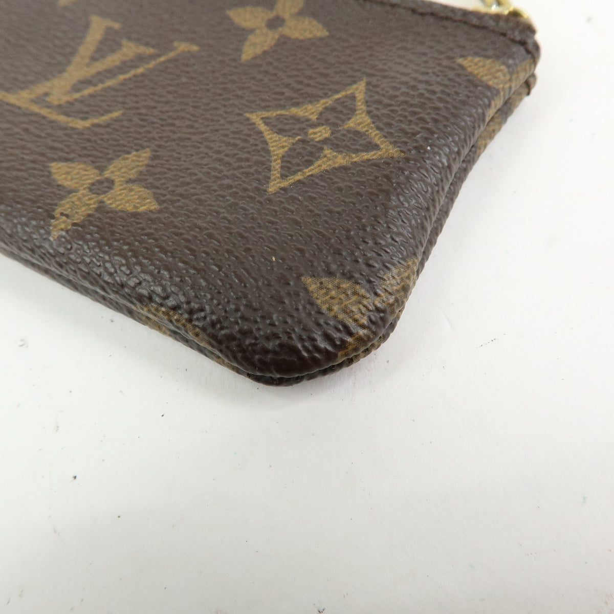 Louis Vuitton Monogram Pochette Cles Coin Case Key Case Brown M62650